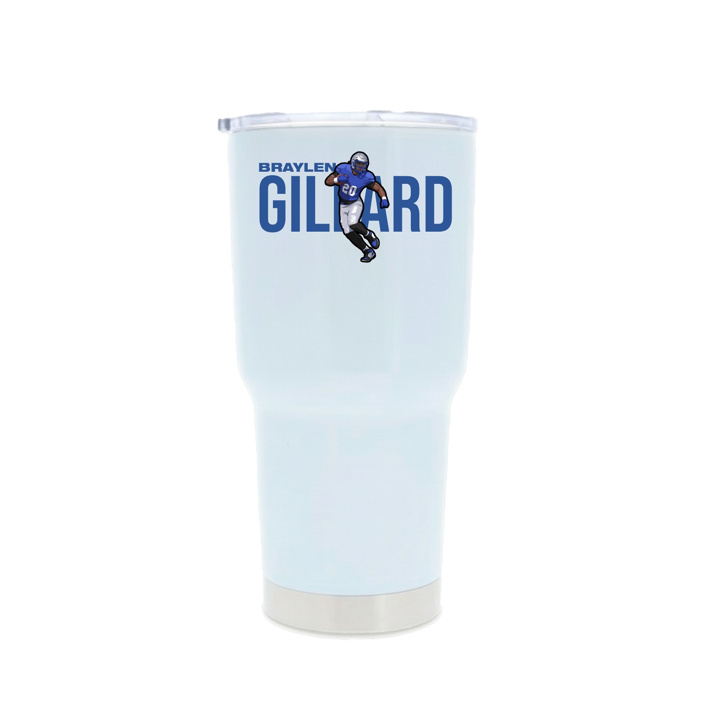 30oz Stainless Steel Tumbler — Player Name in White