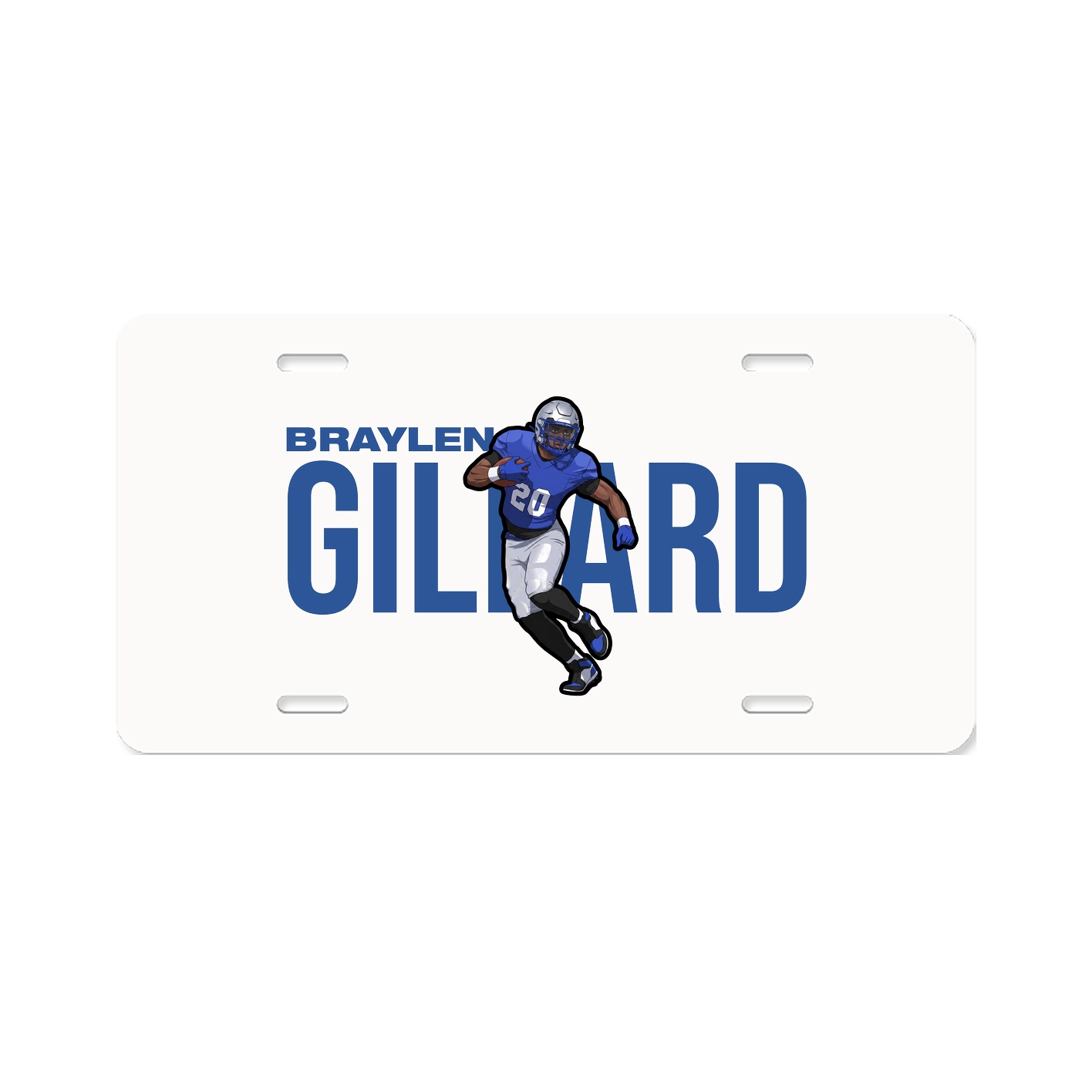 License Plate — Player Name in Classic