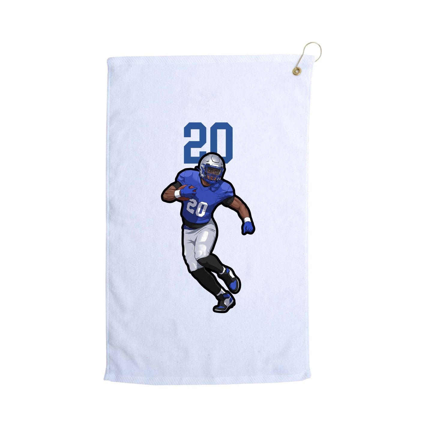 Golf Towel — Number Top in White