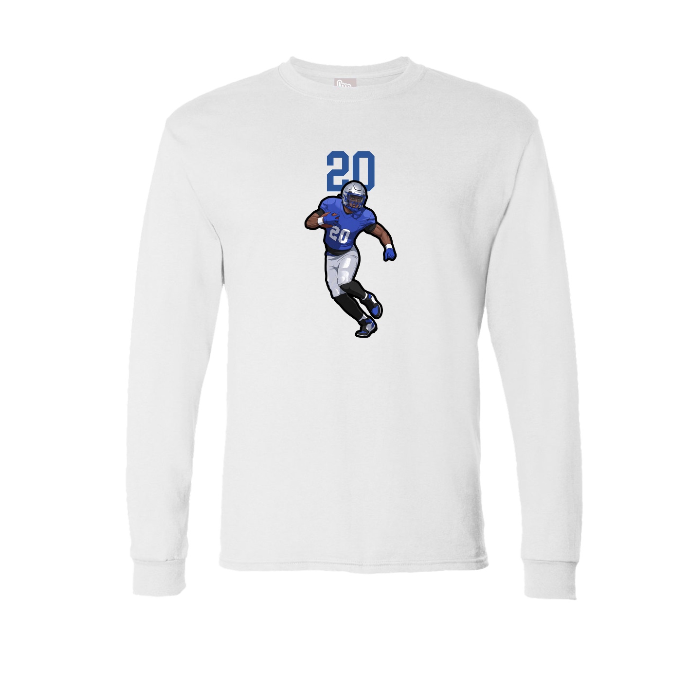 Long Sleeve Tee — Number Top in White