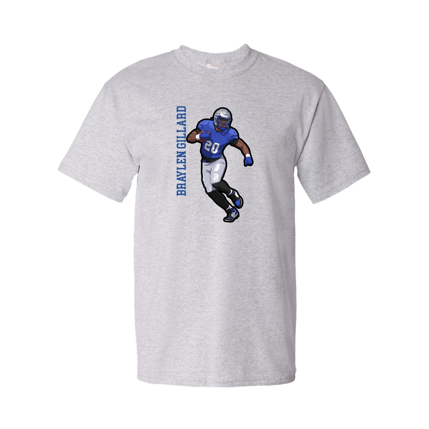 Tee — Name Vertical in Grey