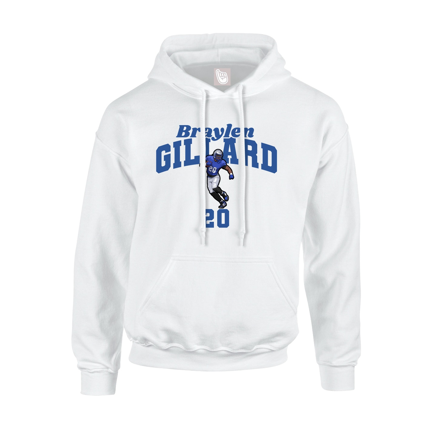Youth Hoodie — Signature Arch in White