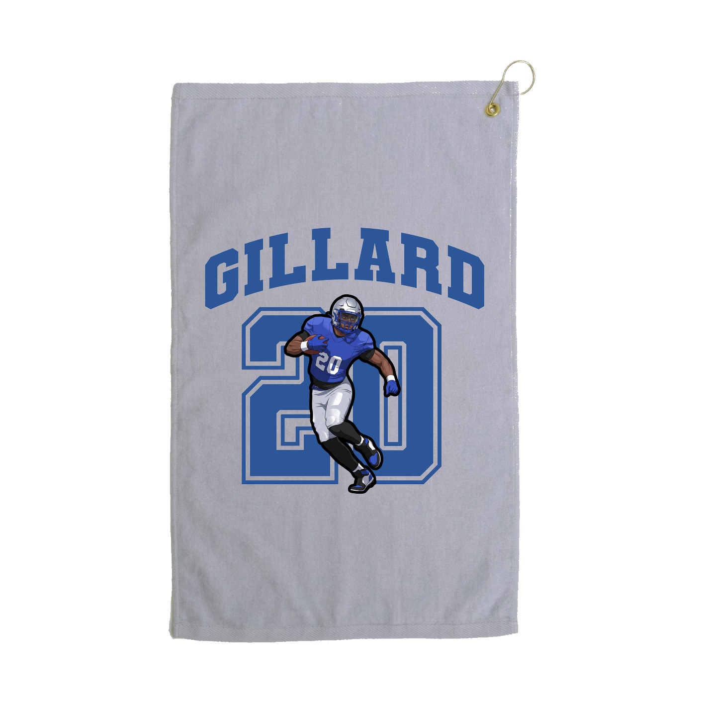 Golf Towel — Number in Grey