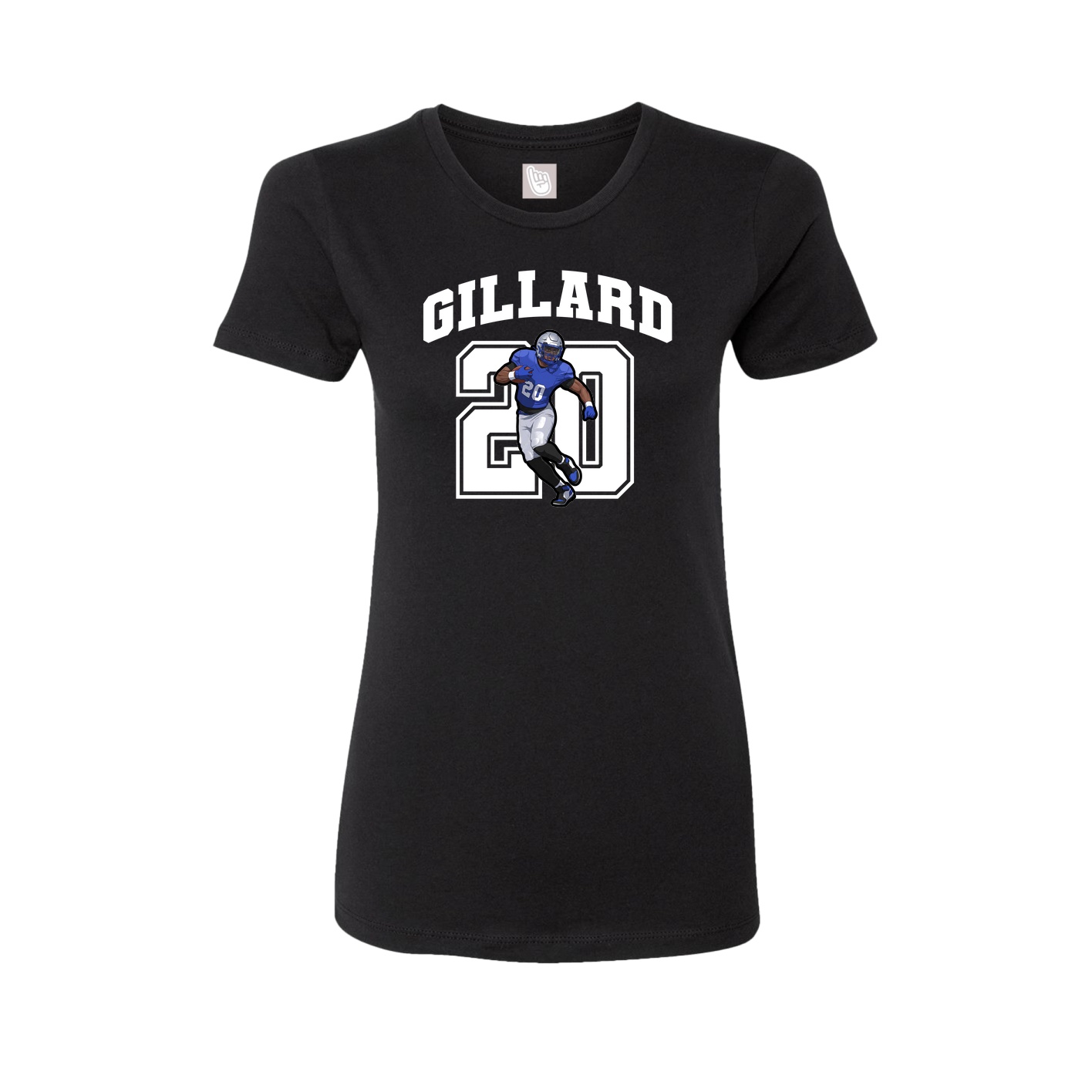 Fitted Women's Tee — Number in Black