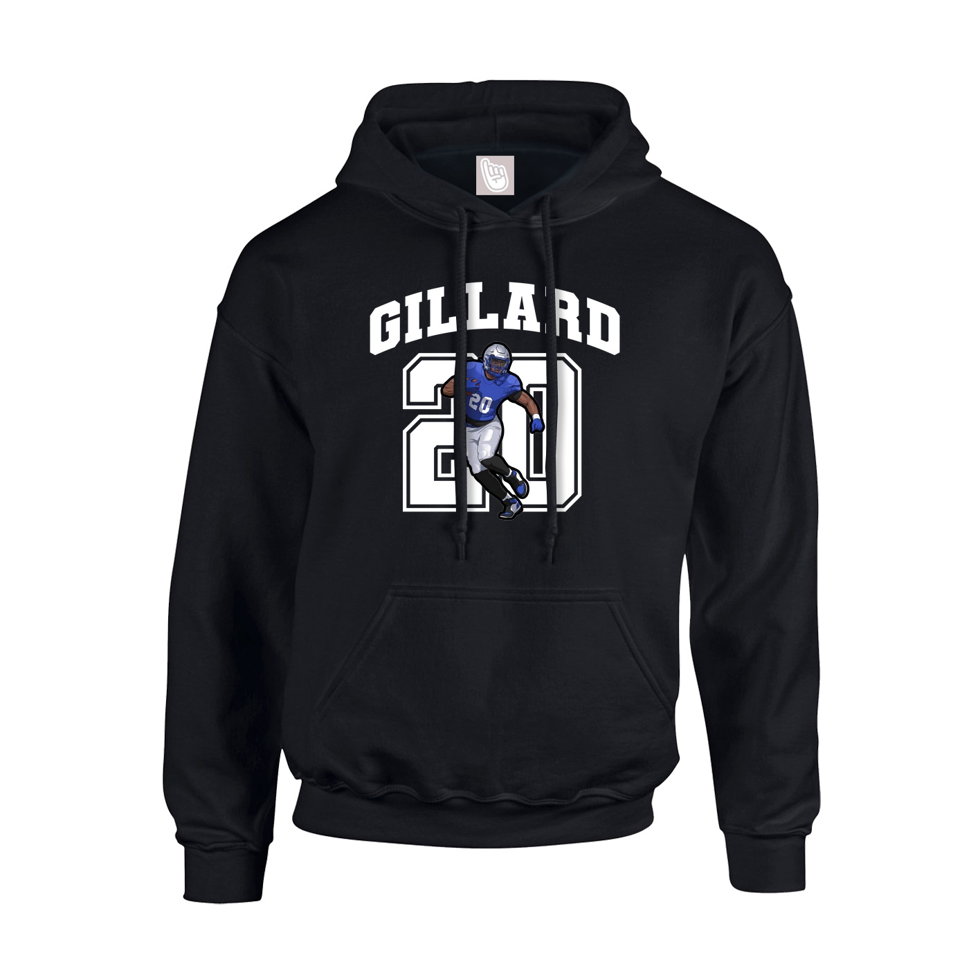 Youth Hoodie — Number in Black