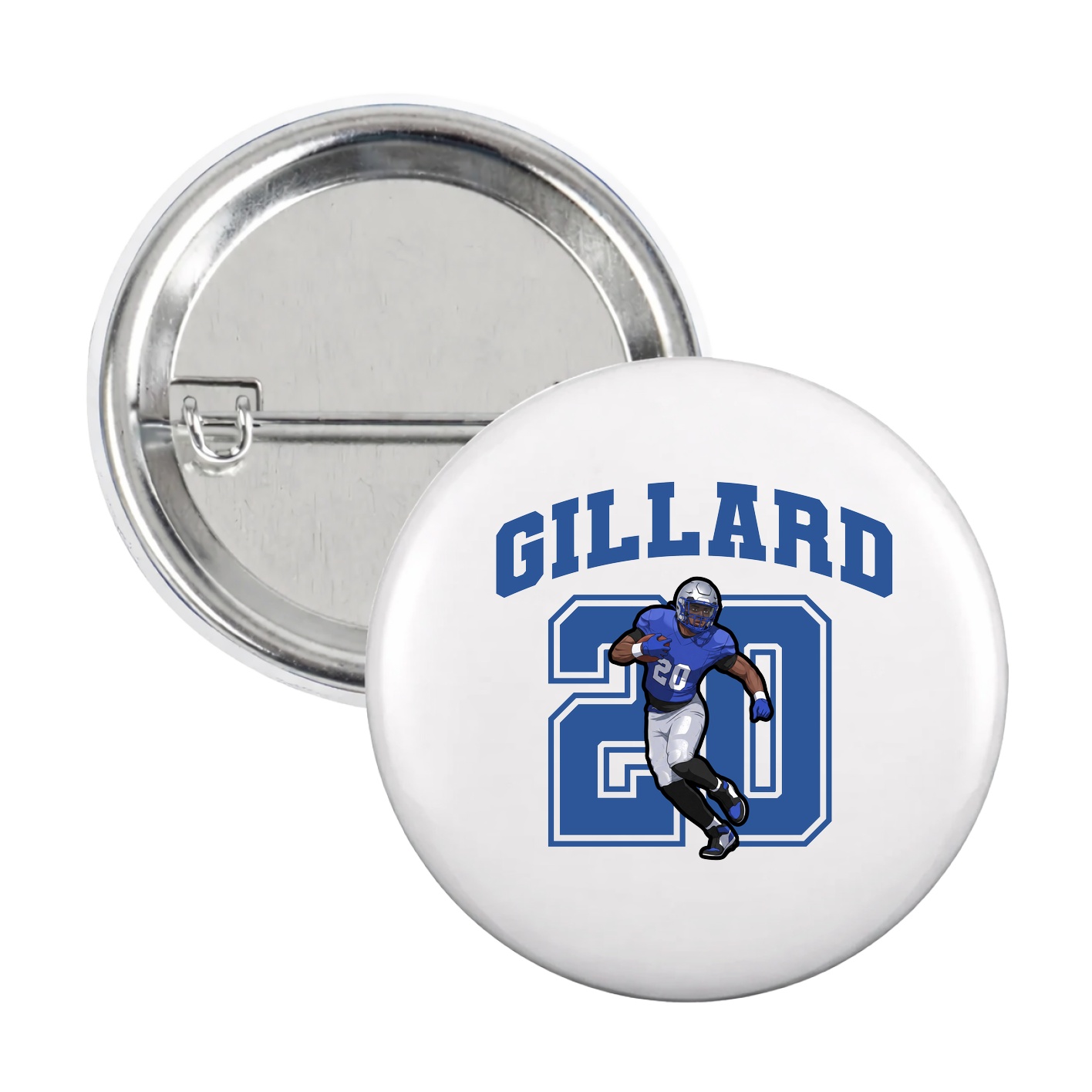 Game Day Button — Number in White
