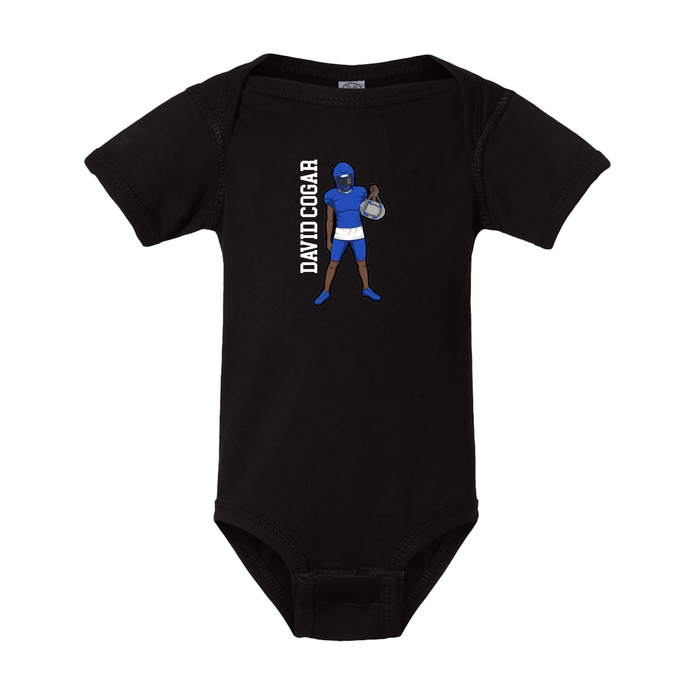 Baby Onesie — Name Vertical in Black