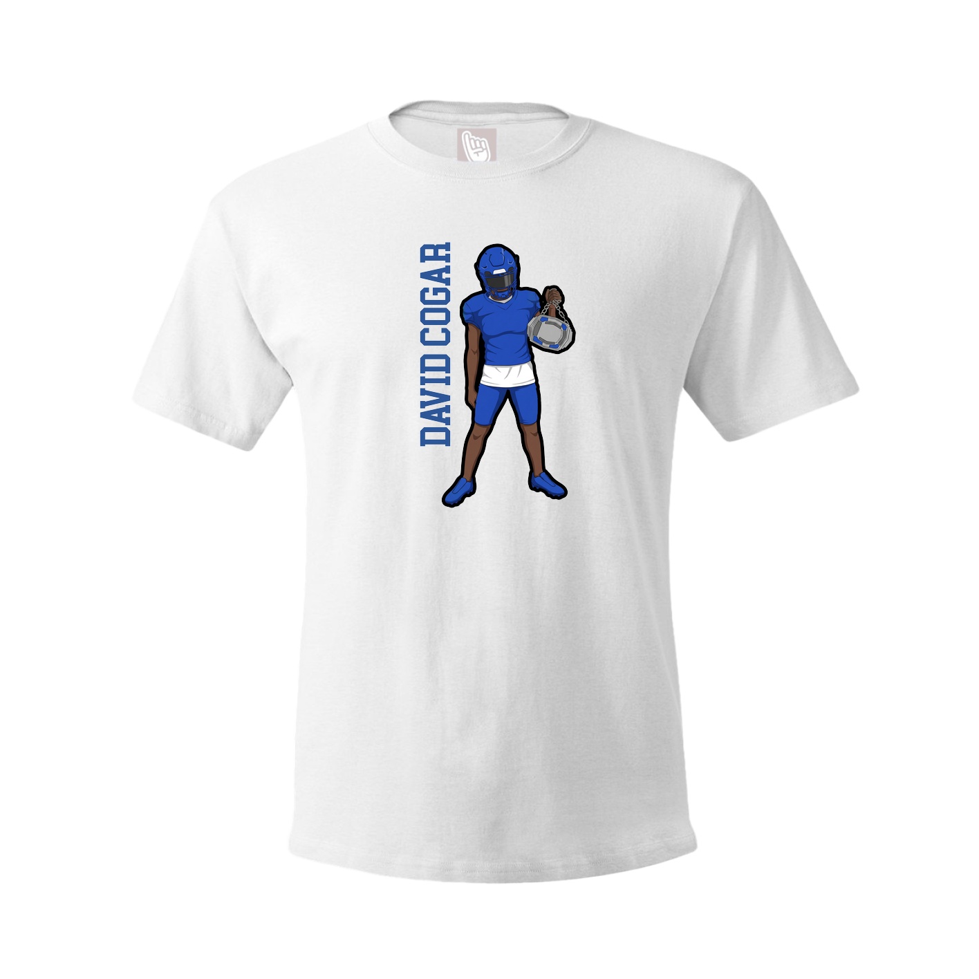 Tee — Name Vertical in White