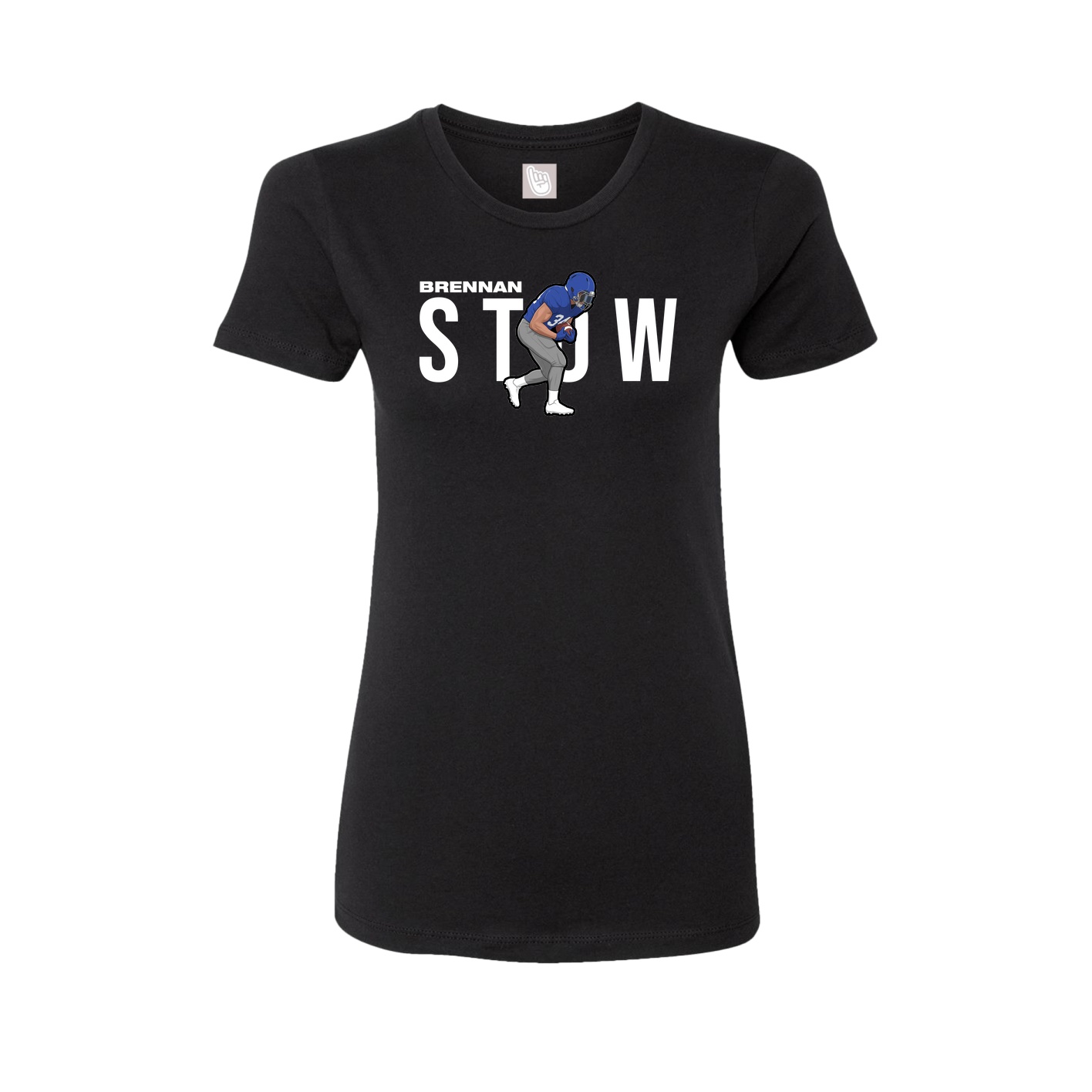 Fitted Women's Tee — Player Name in Black