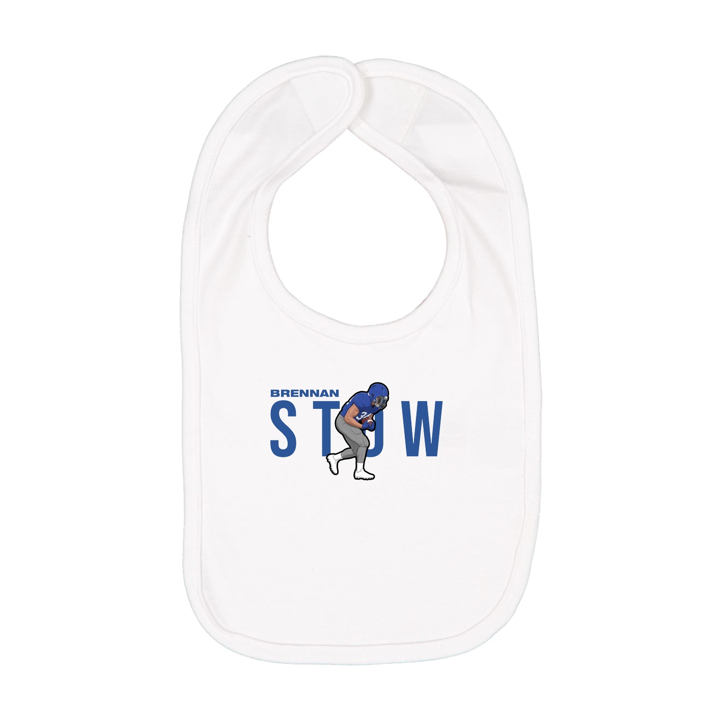 Infant Bib — Player Name in White