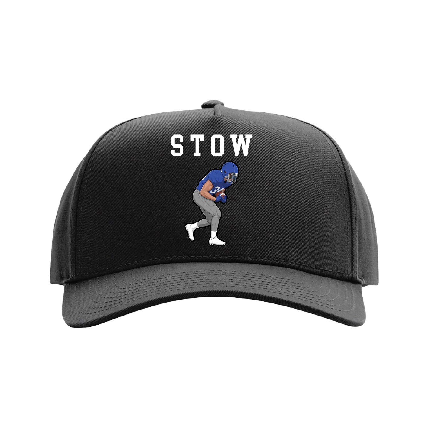 Full Fabric Five-Panel Champ Cap — Shirsey in Black