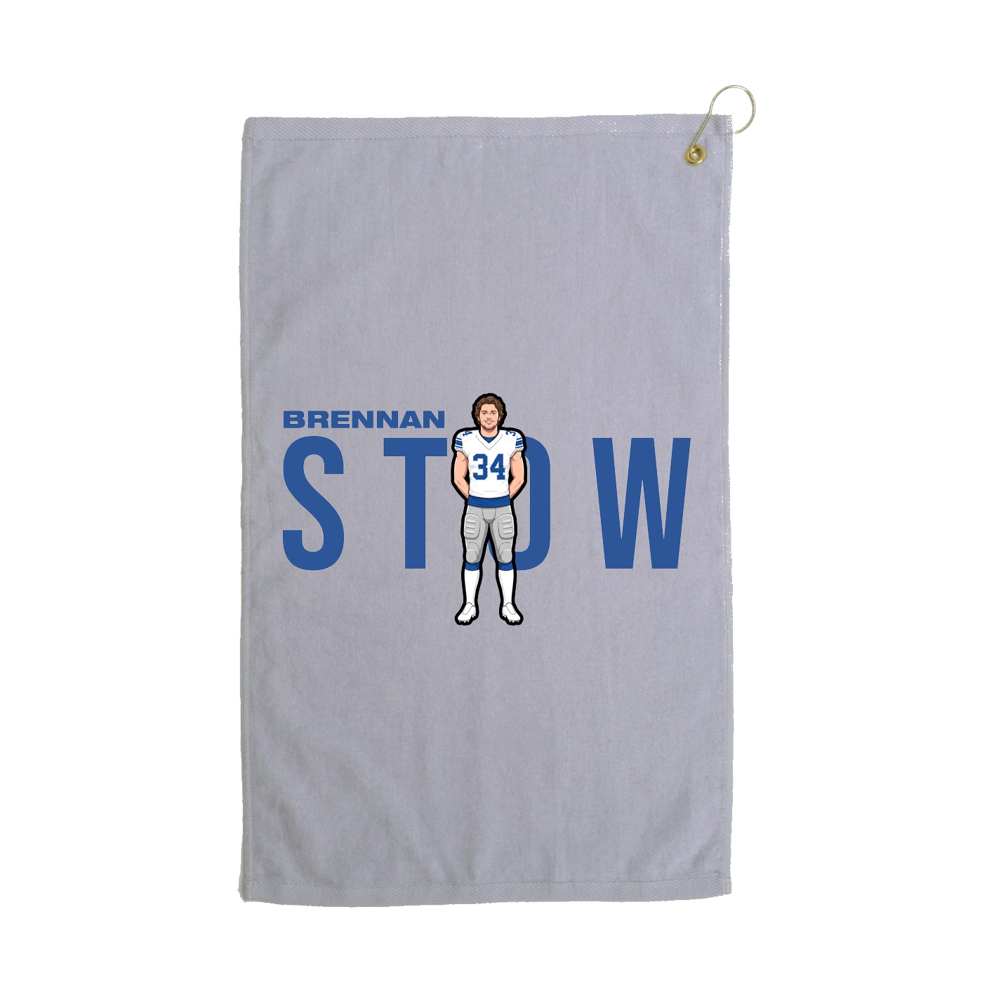 Golf Towel — Player Name in Grey