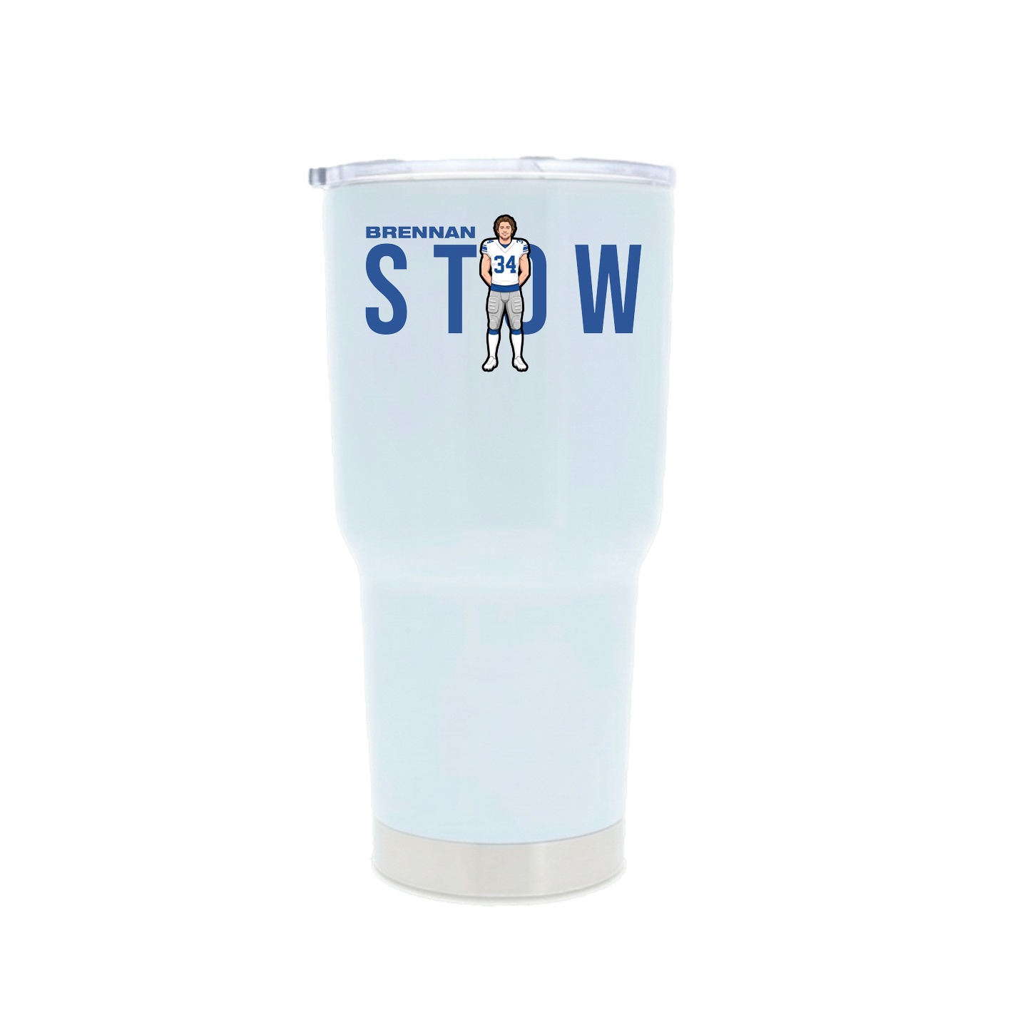 30oz Stainless Steel Tumbler — Player Name in White