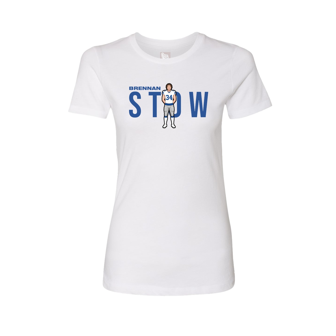 Fitted Women's Tee — Player Name in White