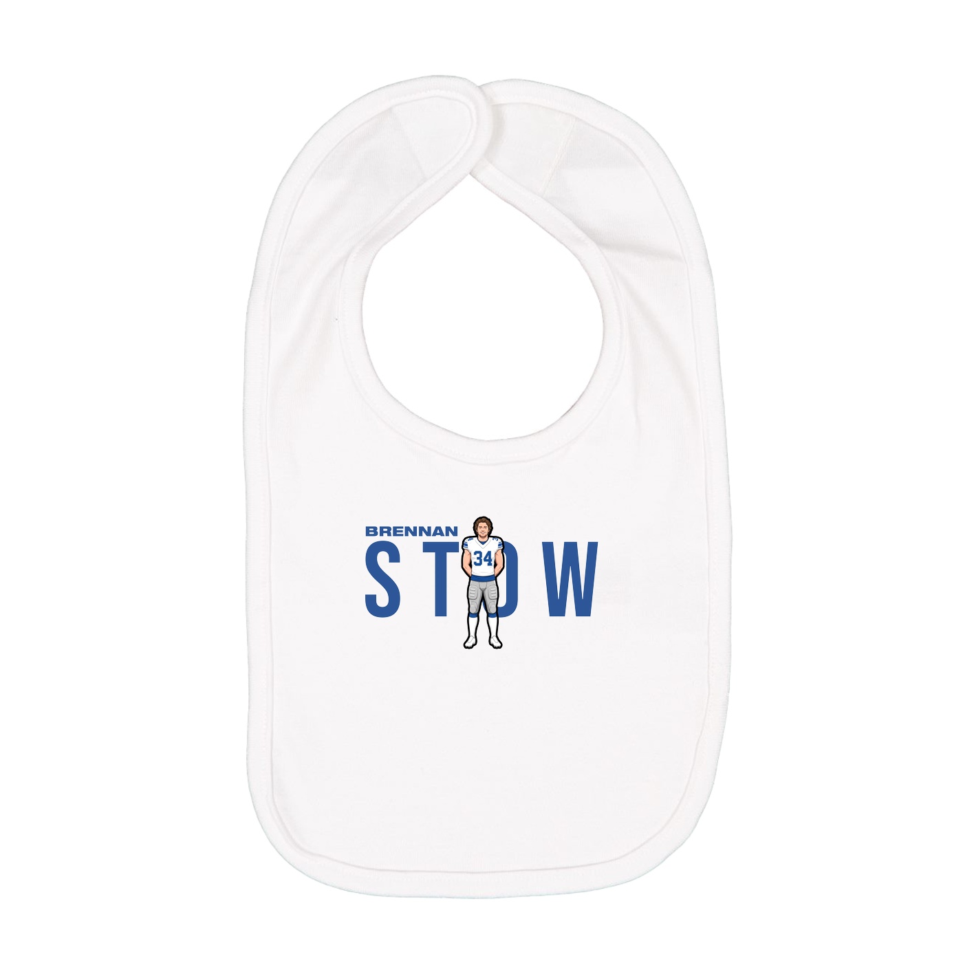 Infant Bib — Player Name in White