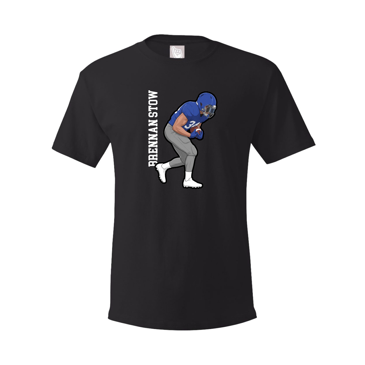 Youth Tee — Name Vertical in Black