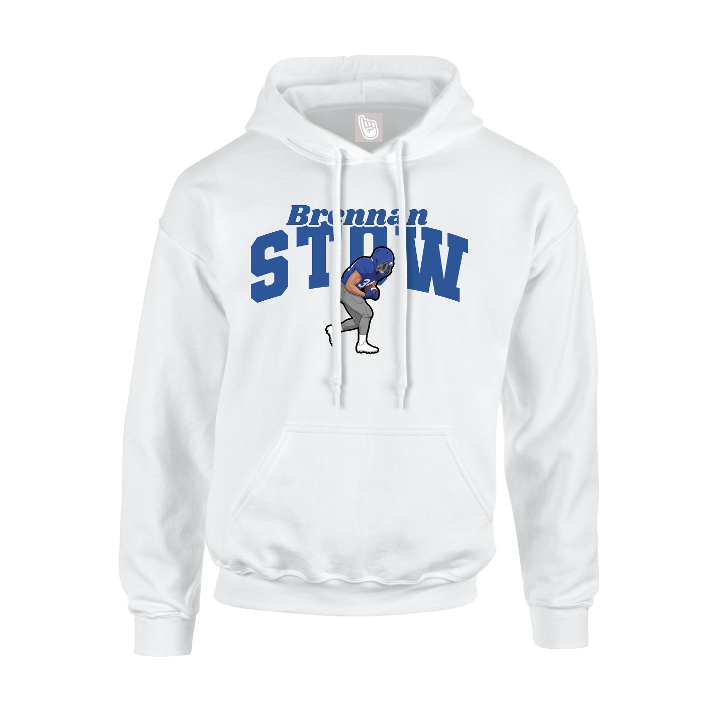 Youth Hoodie — Signature Arch in White