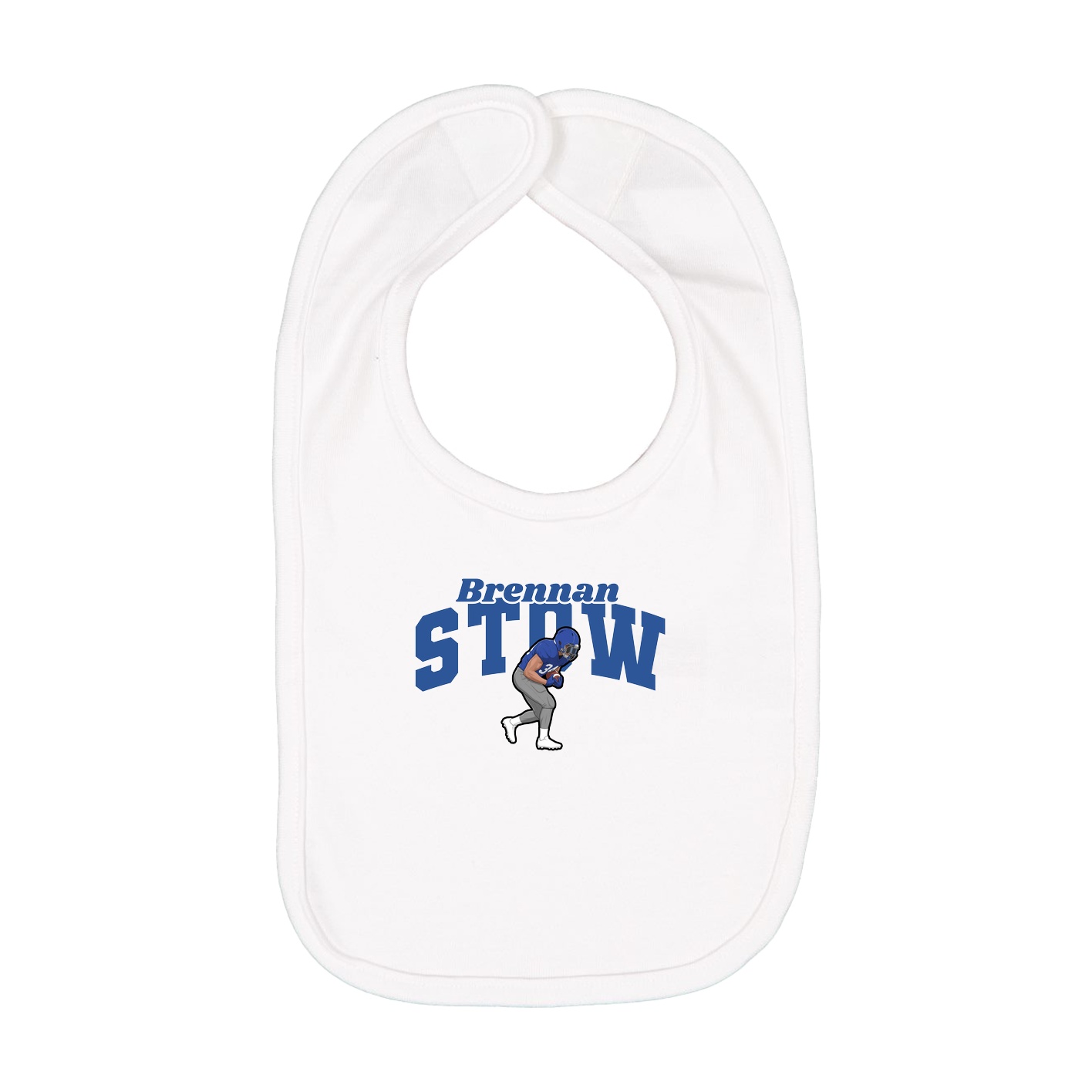 Infant Bib — Signature Arch in White