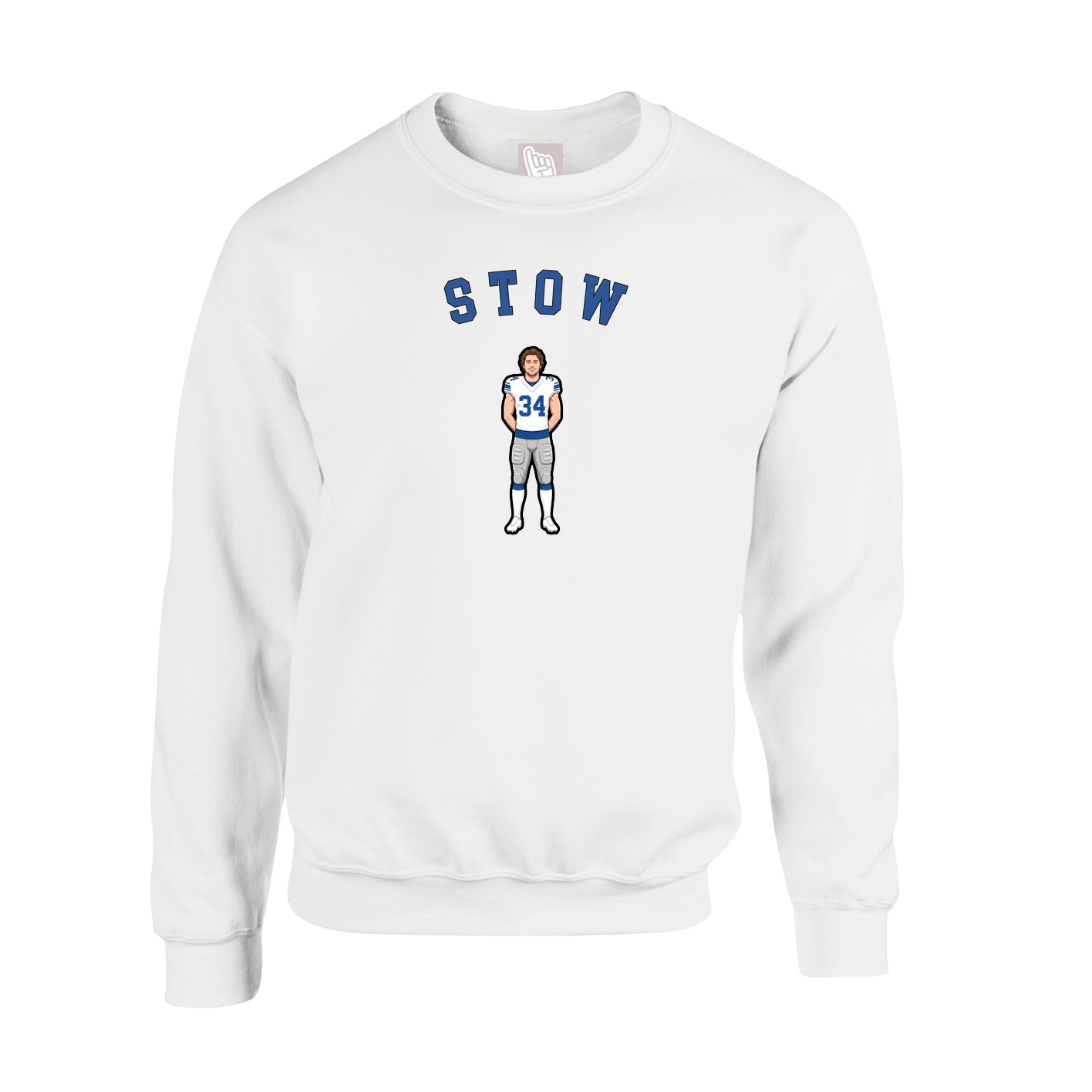 Fleece Crew — Shirsey Arch in White