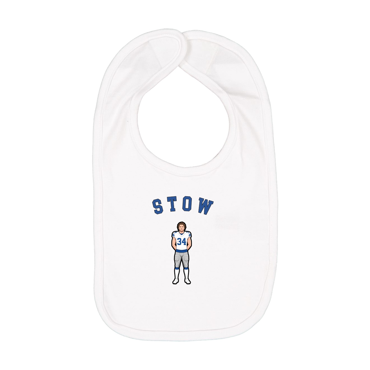 Infant Bib — Shirsey Arch in White