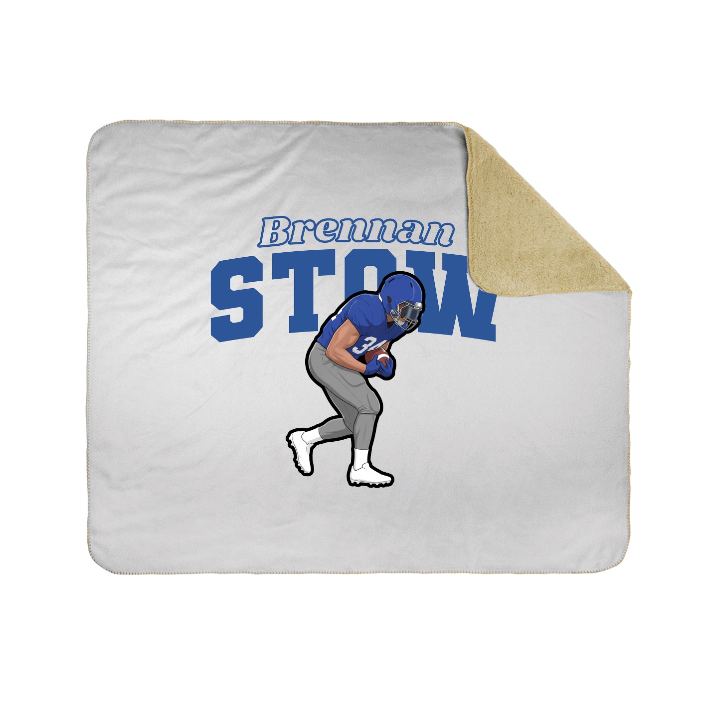 Throw Blanket — Name Arch in White