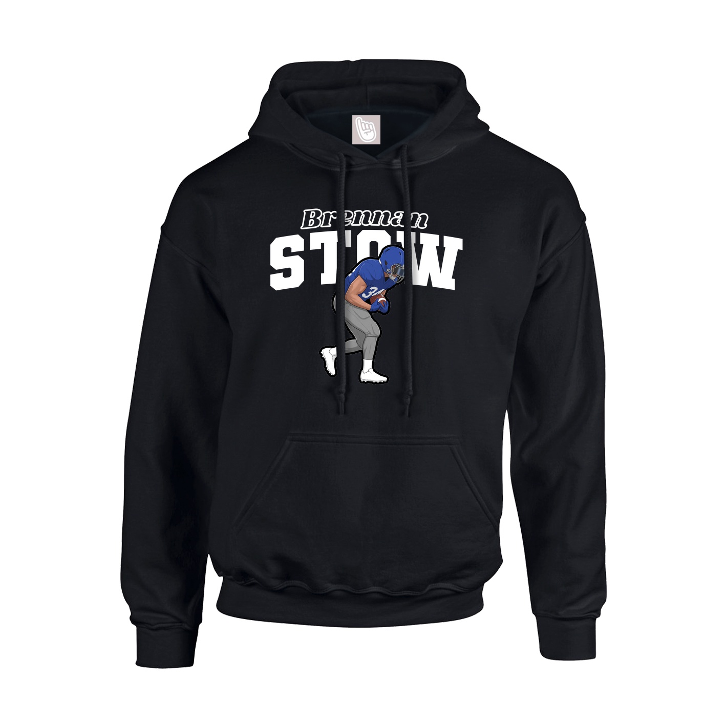 Youth Hoodie — Name Arch in Black