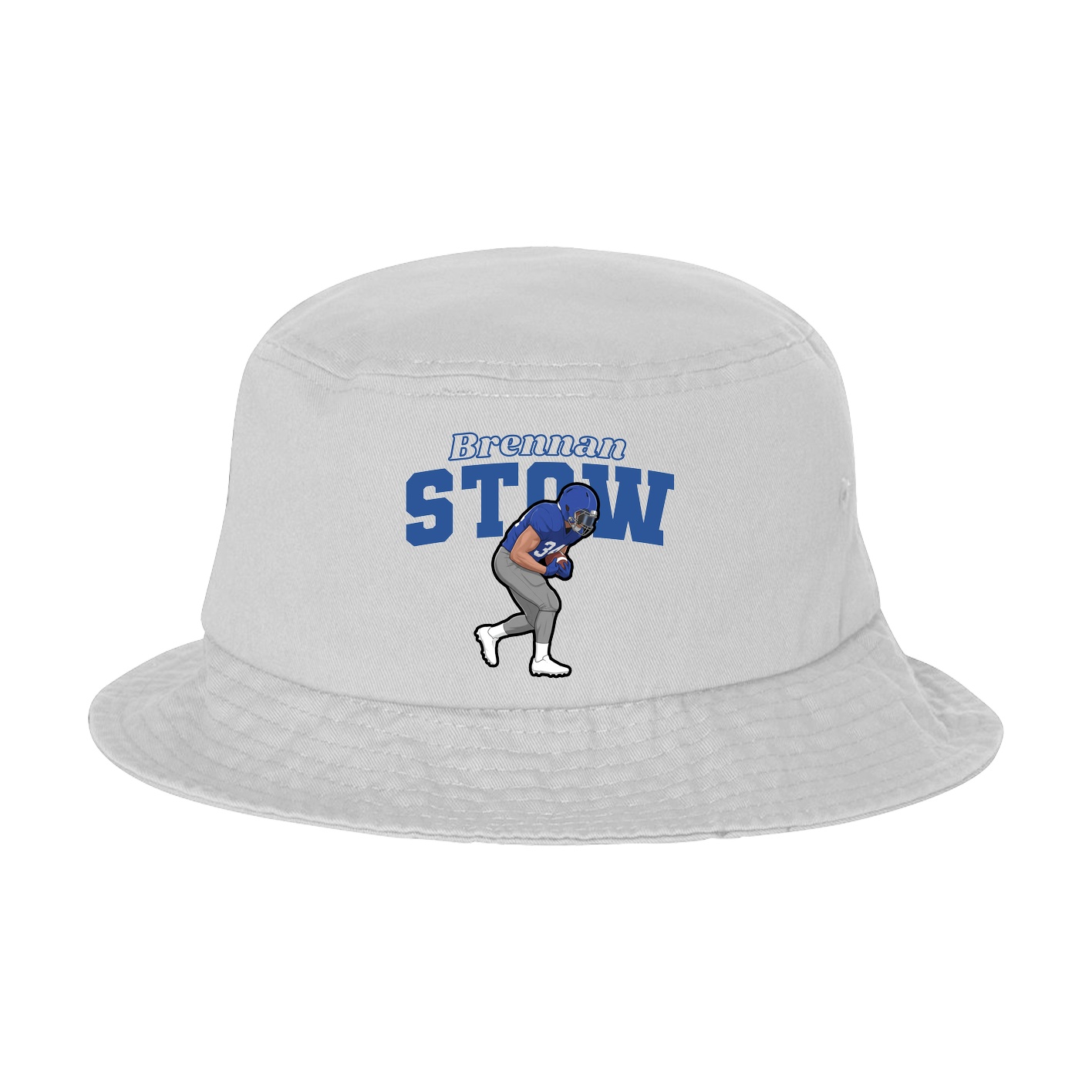 Bucket Cap — Name Arch in White