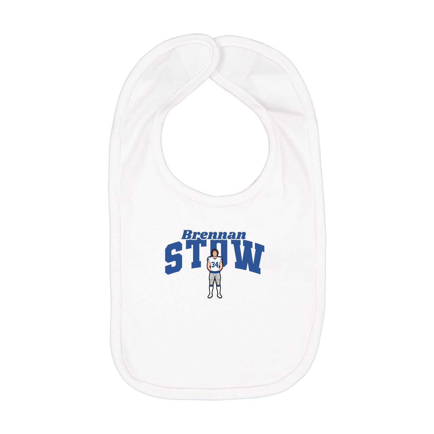 Infant Bib — Signature Arch in White