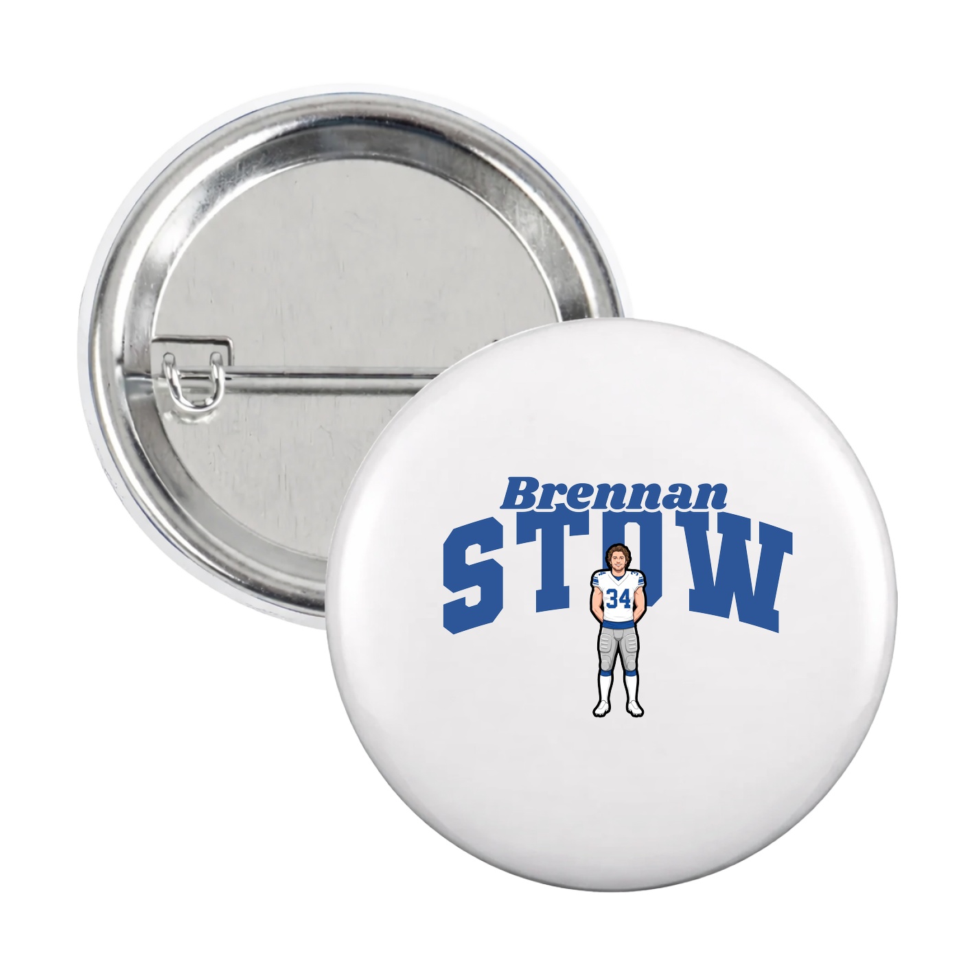 Game Day Button — Signature Arch in White