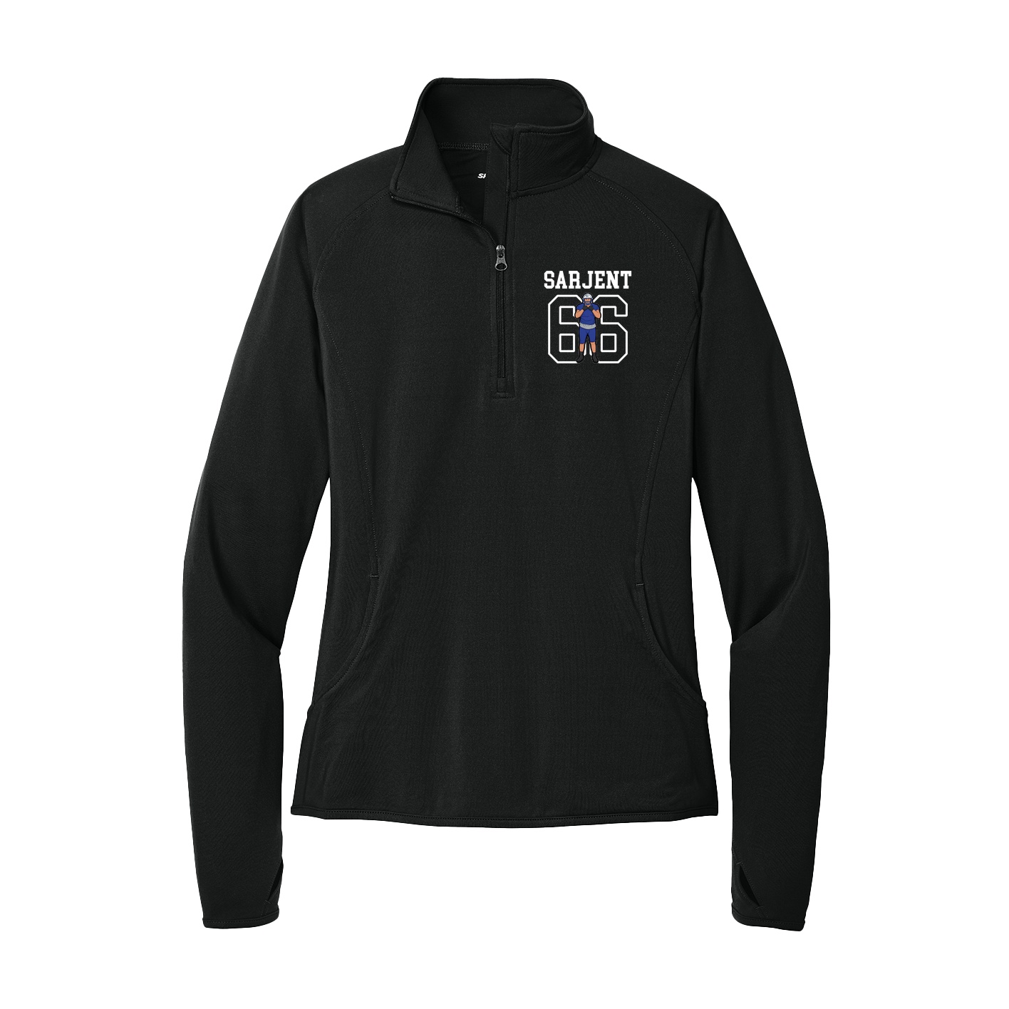 Women's Q-Zip Pullover — Shirsey in Black