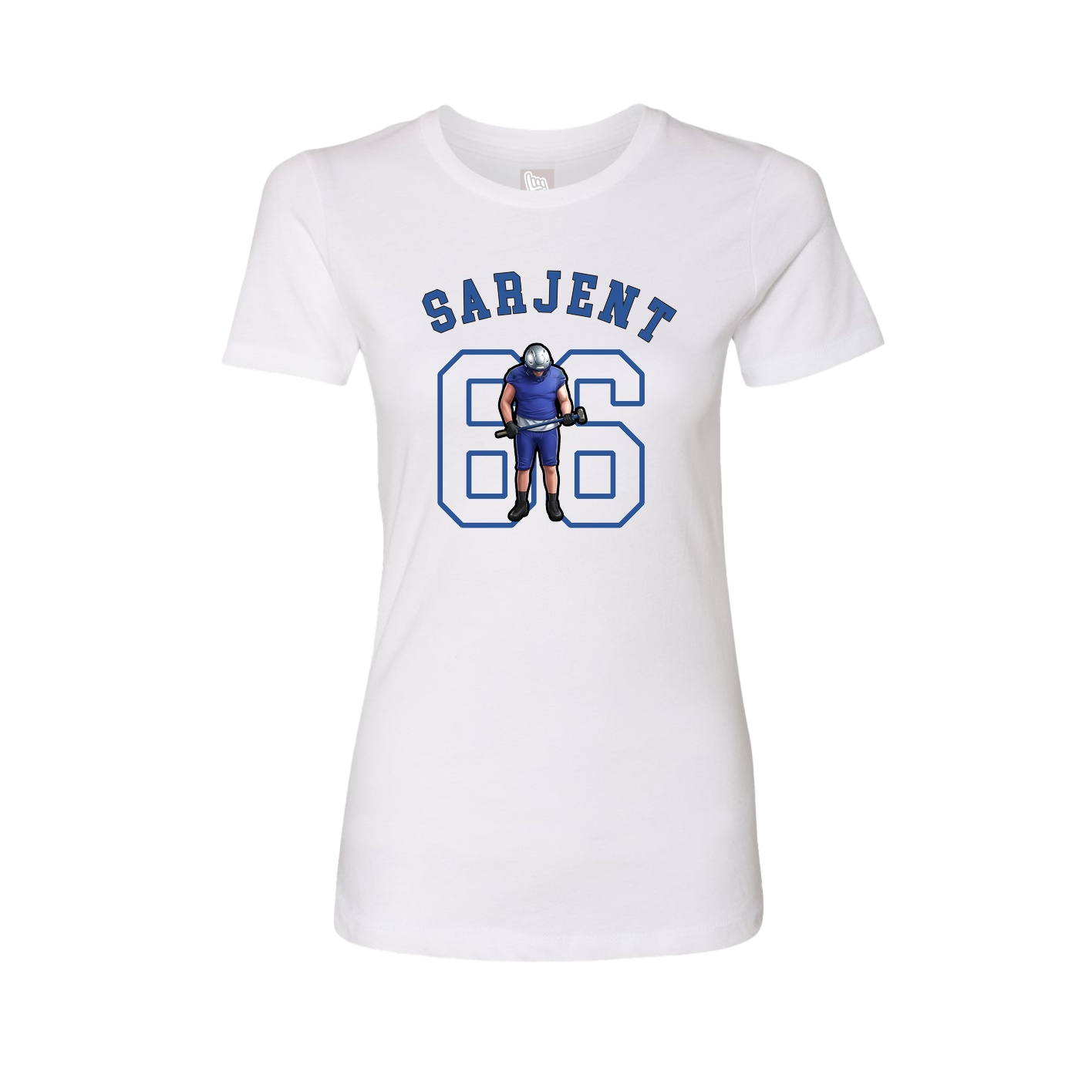 Fitted Women's Tee — Shirsey Arch in White