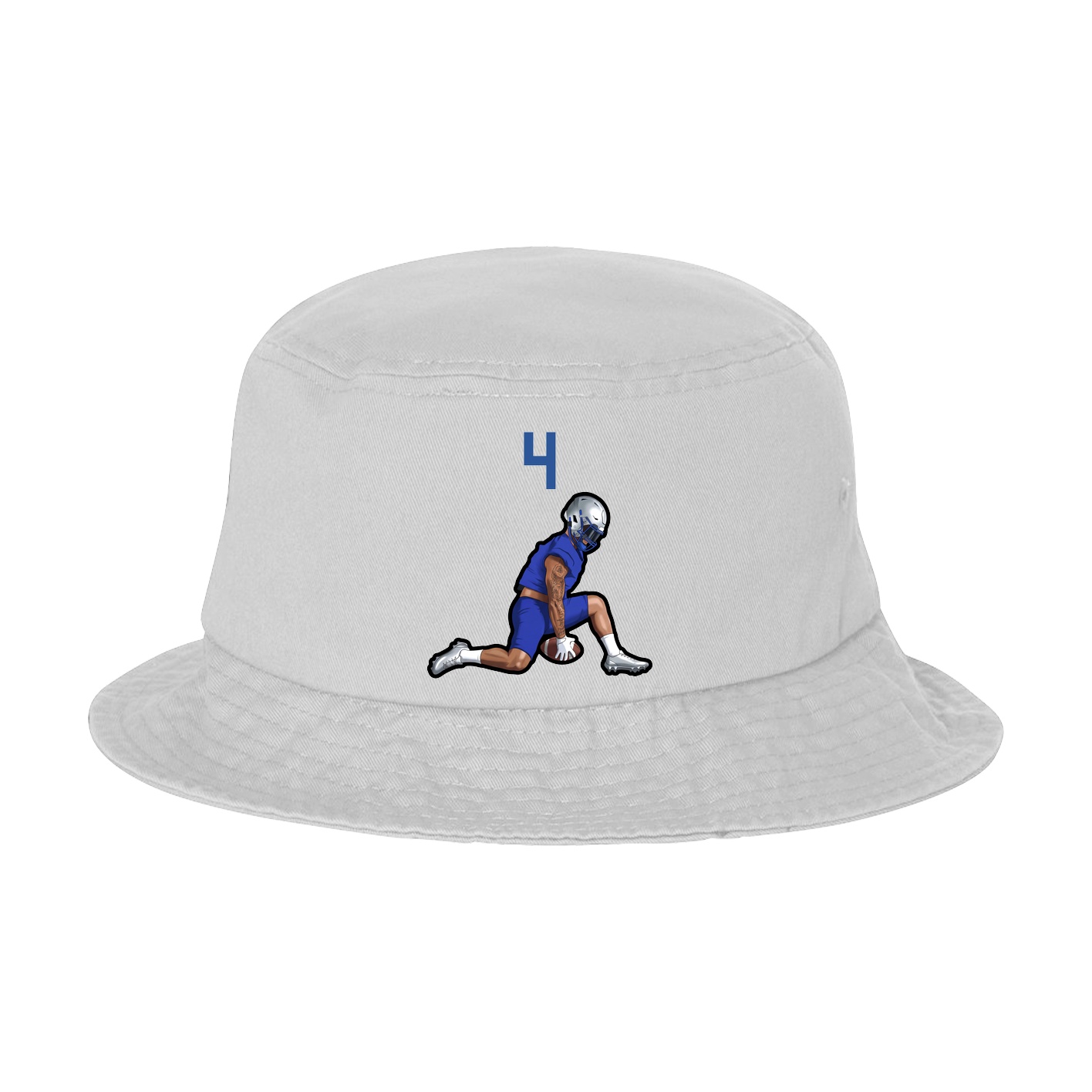 Bucket Cap — Number Top in White