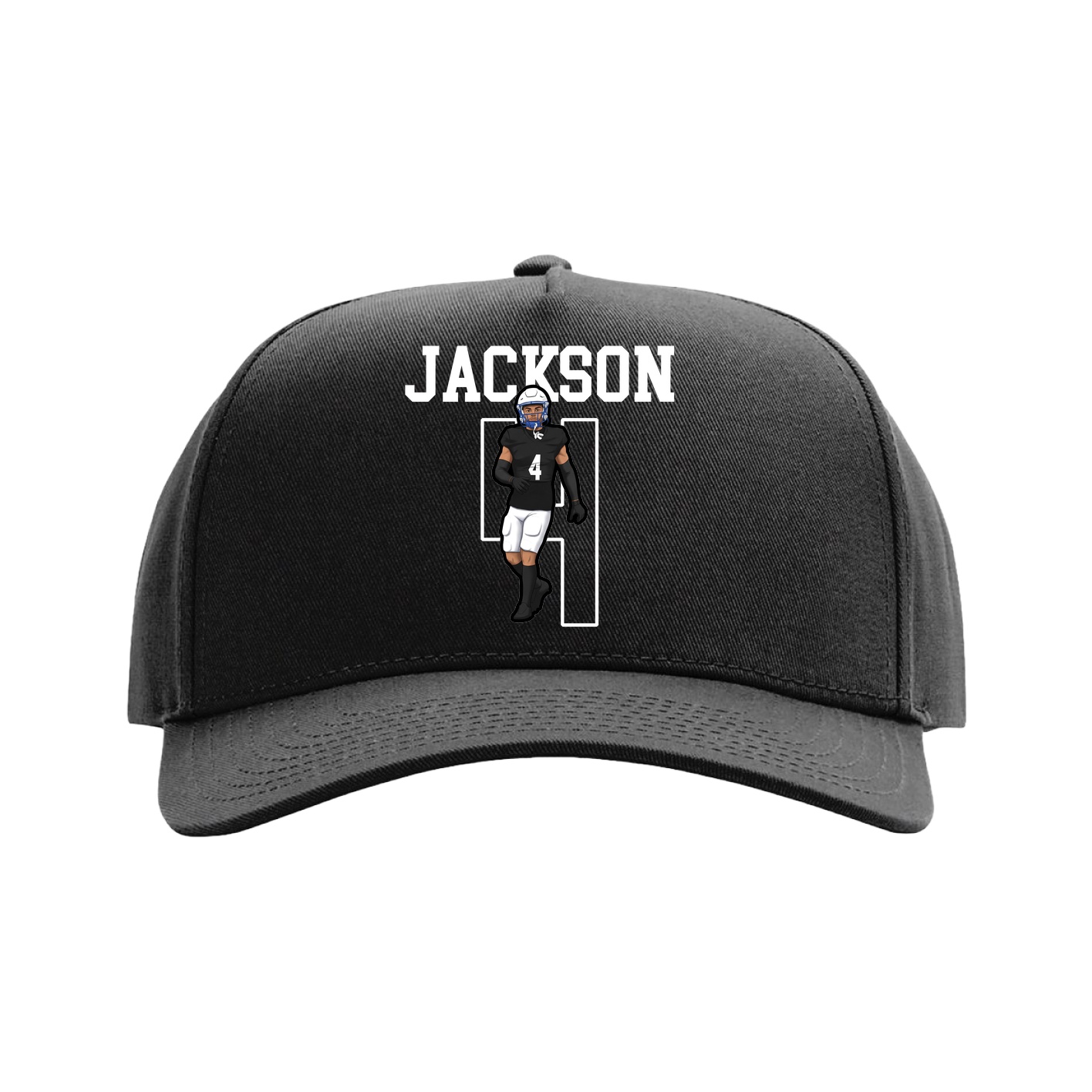 Full Fabric Five-Panel Champ Cap — Shirsey in Black