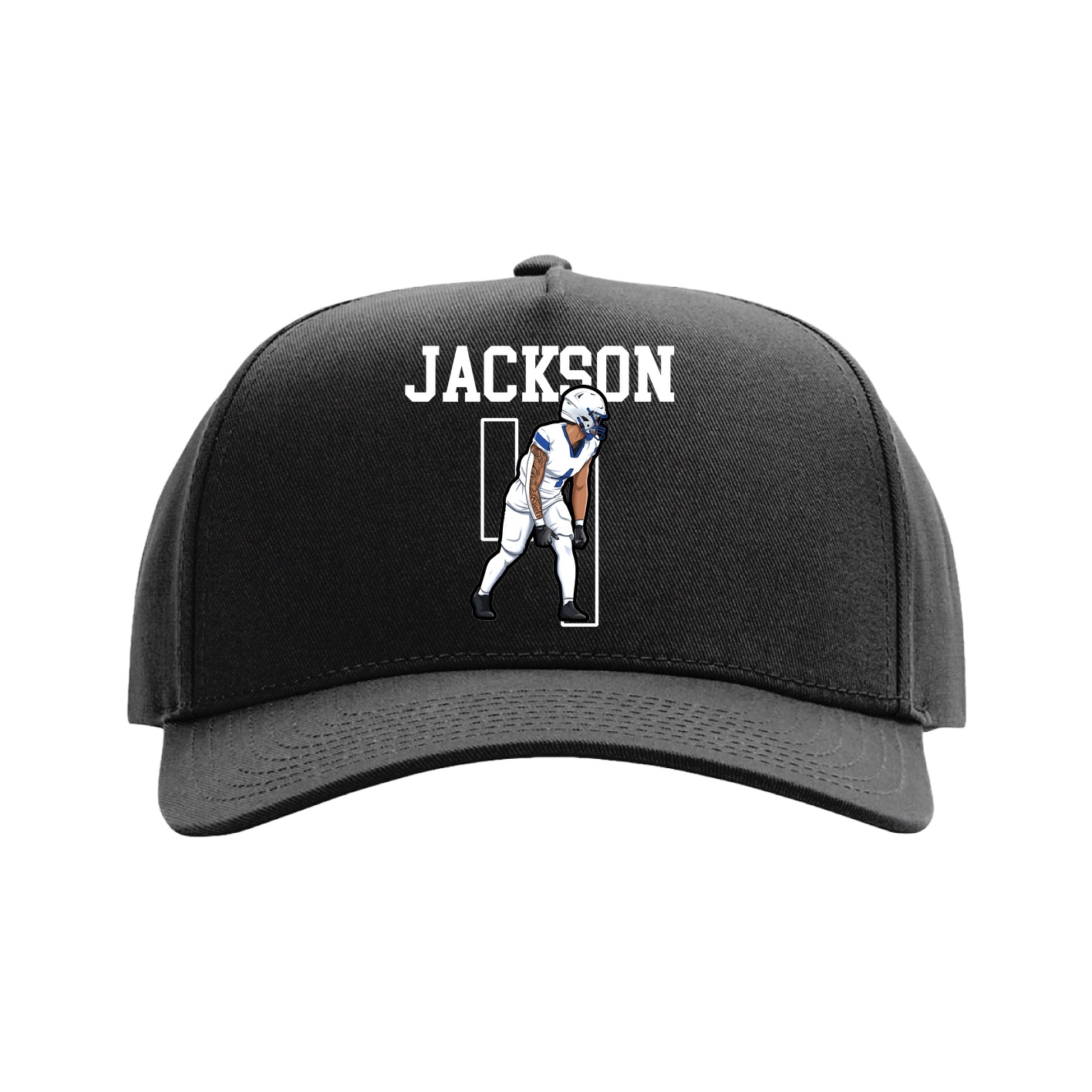 Full Fabric Five-Panel Champ Cap — Shirsey in Black