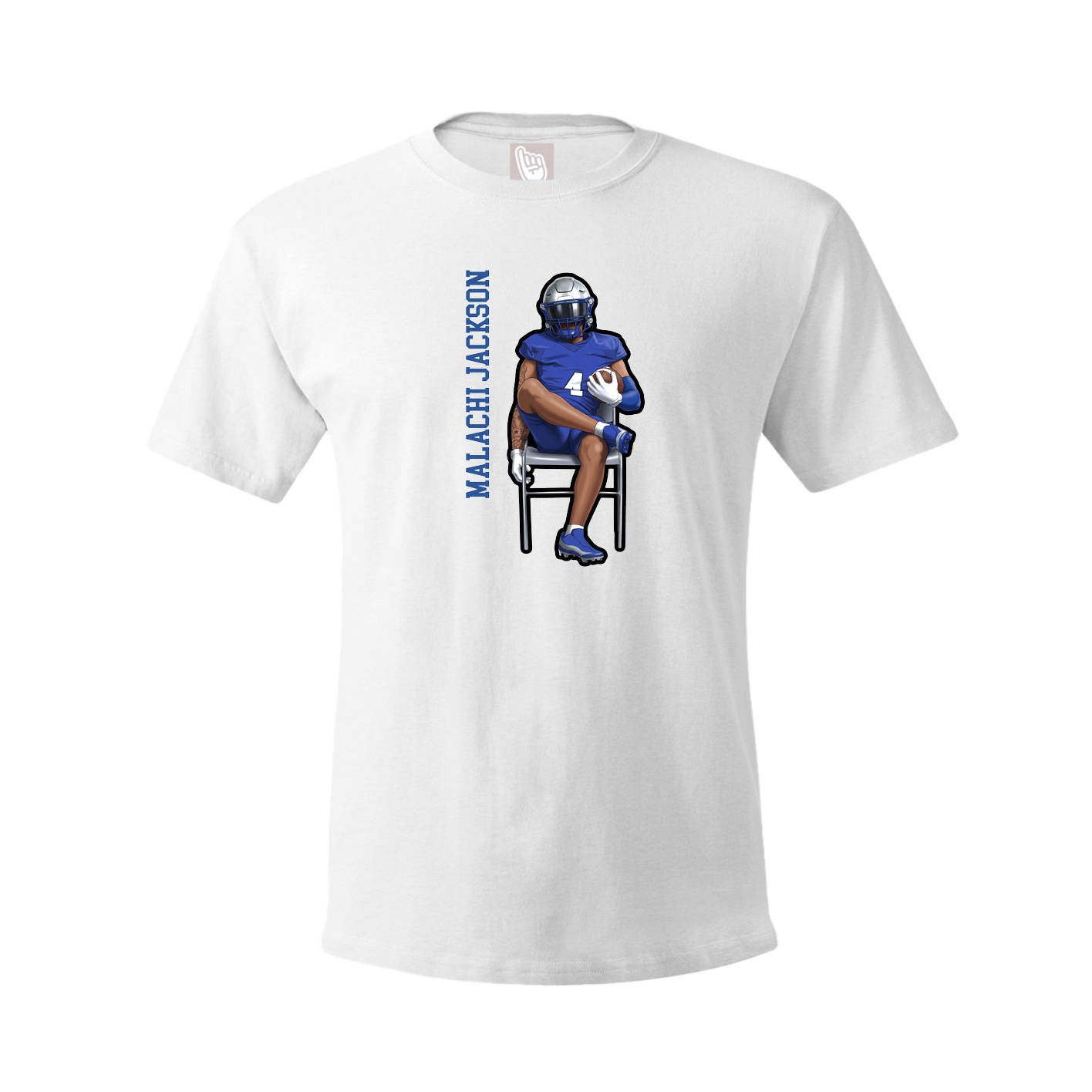 Tee — Name Vertical in White