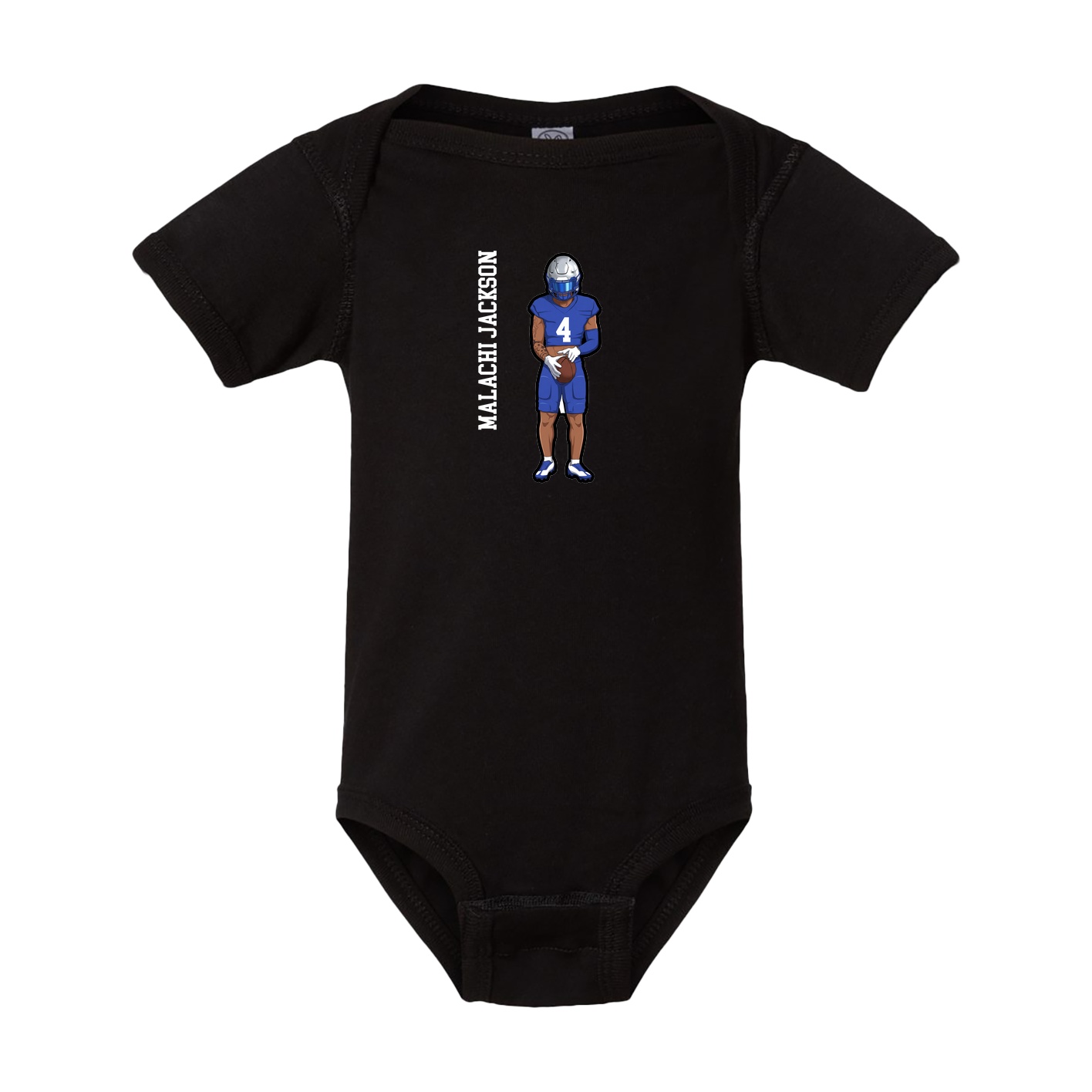 Baby Onesie — Name Vertical in Black