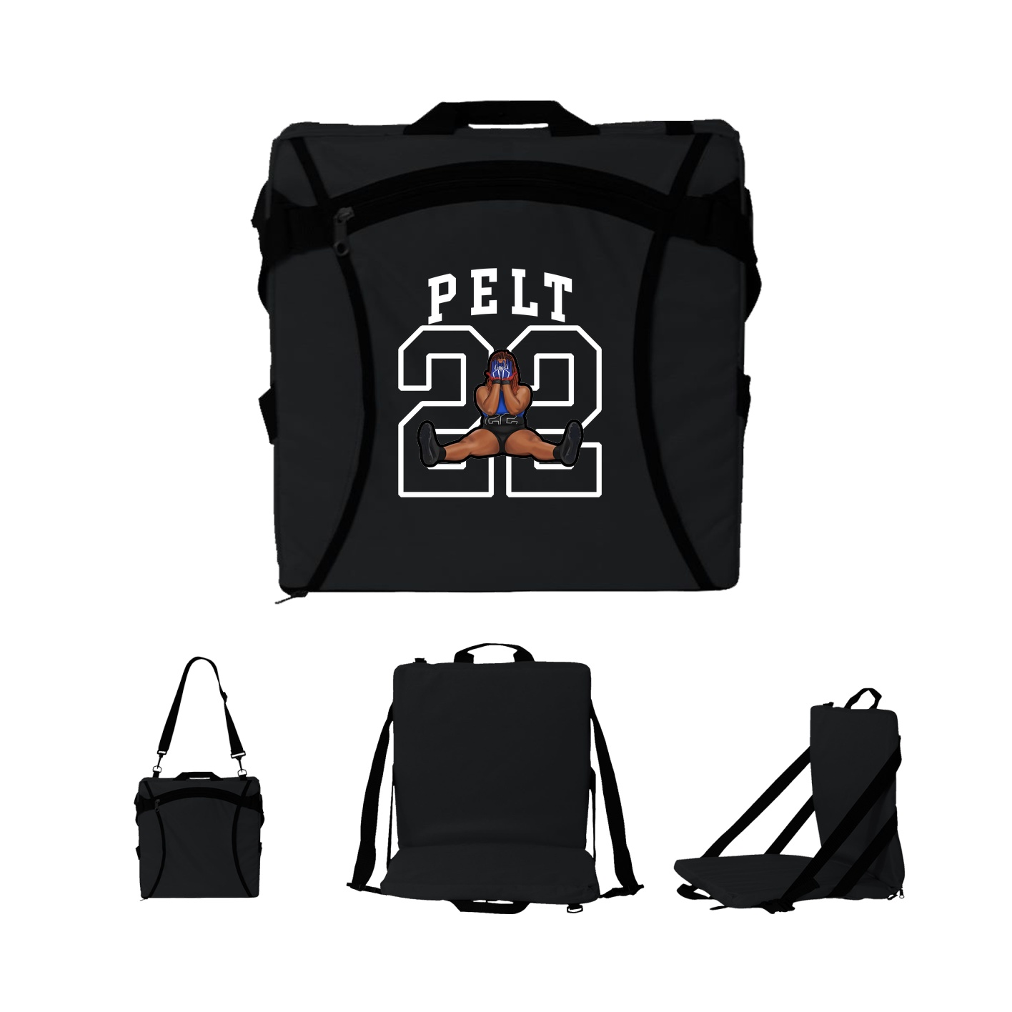 Folding Stadium Seat — Shirsey in Black