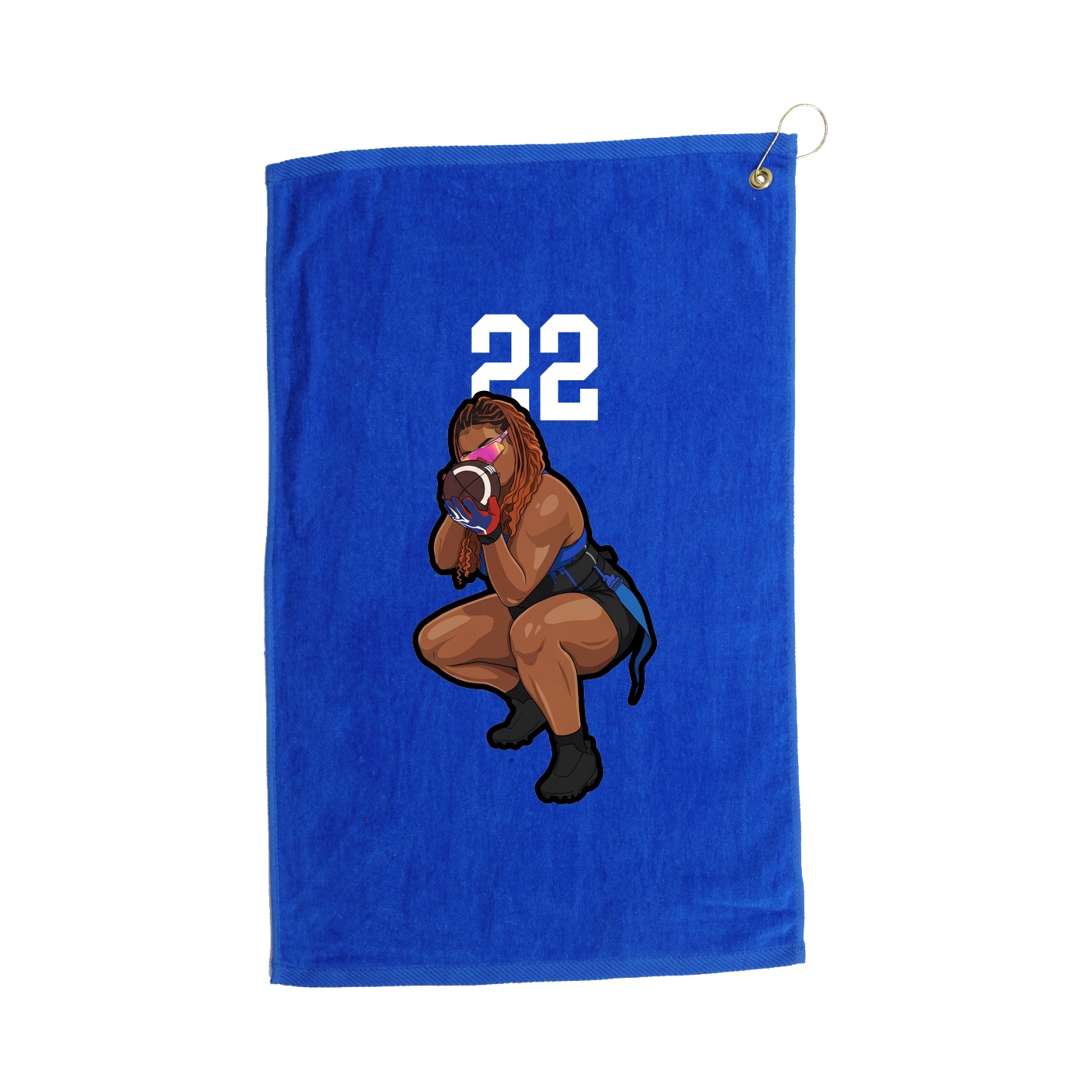Golf Towel — Number Top in Royal