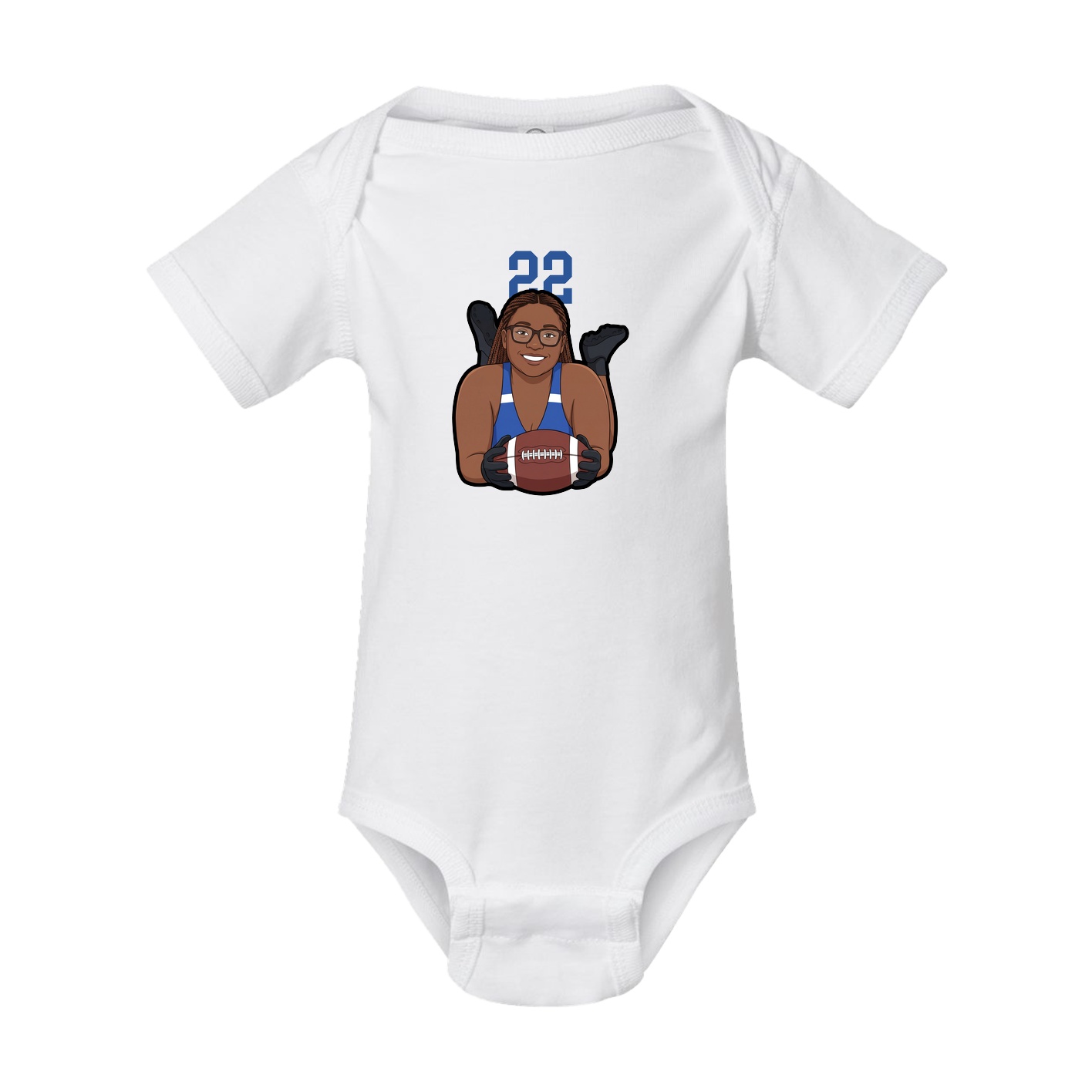 Baby Onesie — Number Top in White
