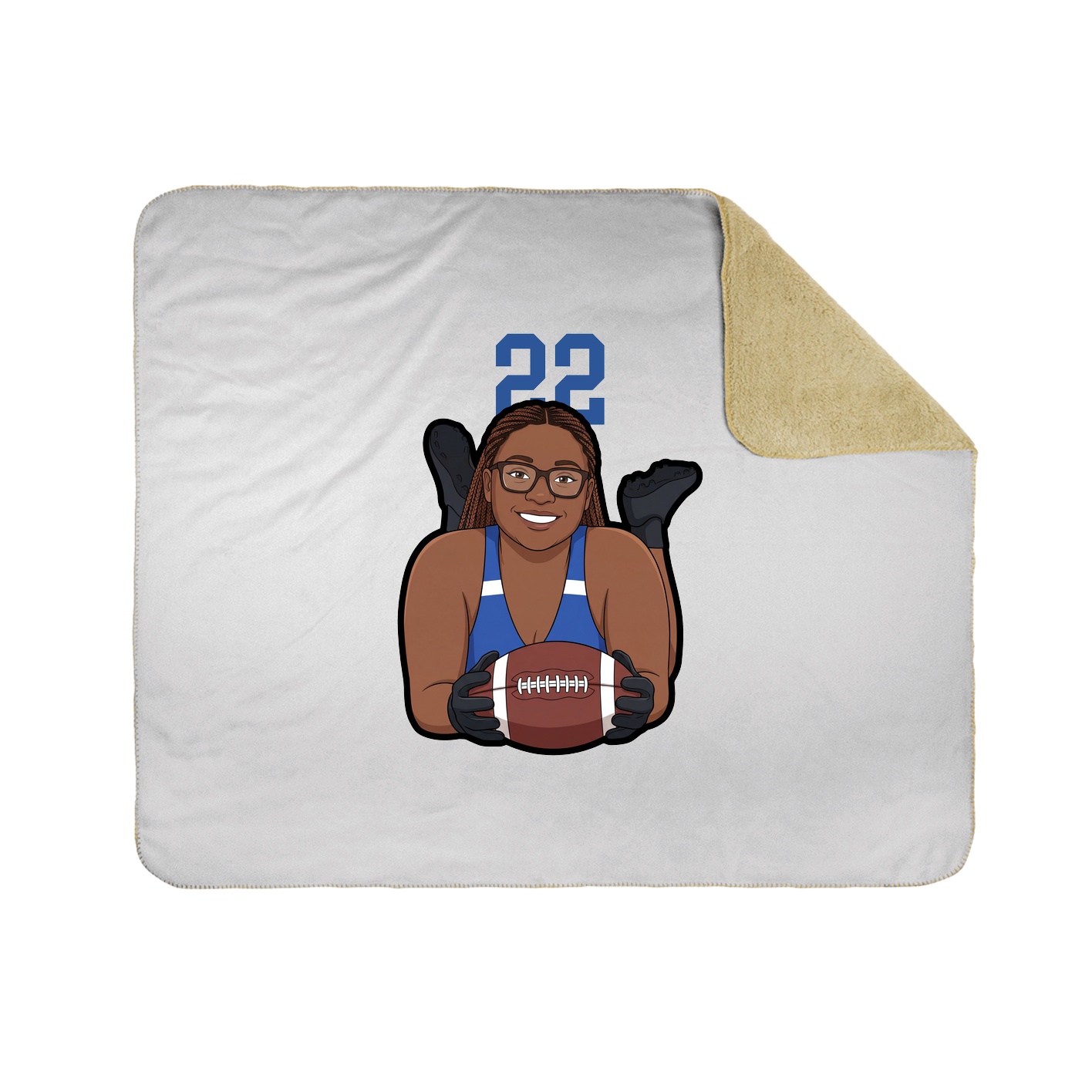 Throw Blanket — Number Top in White