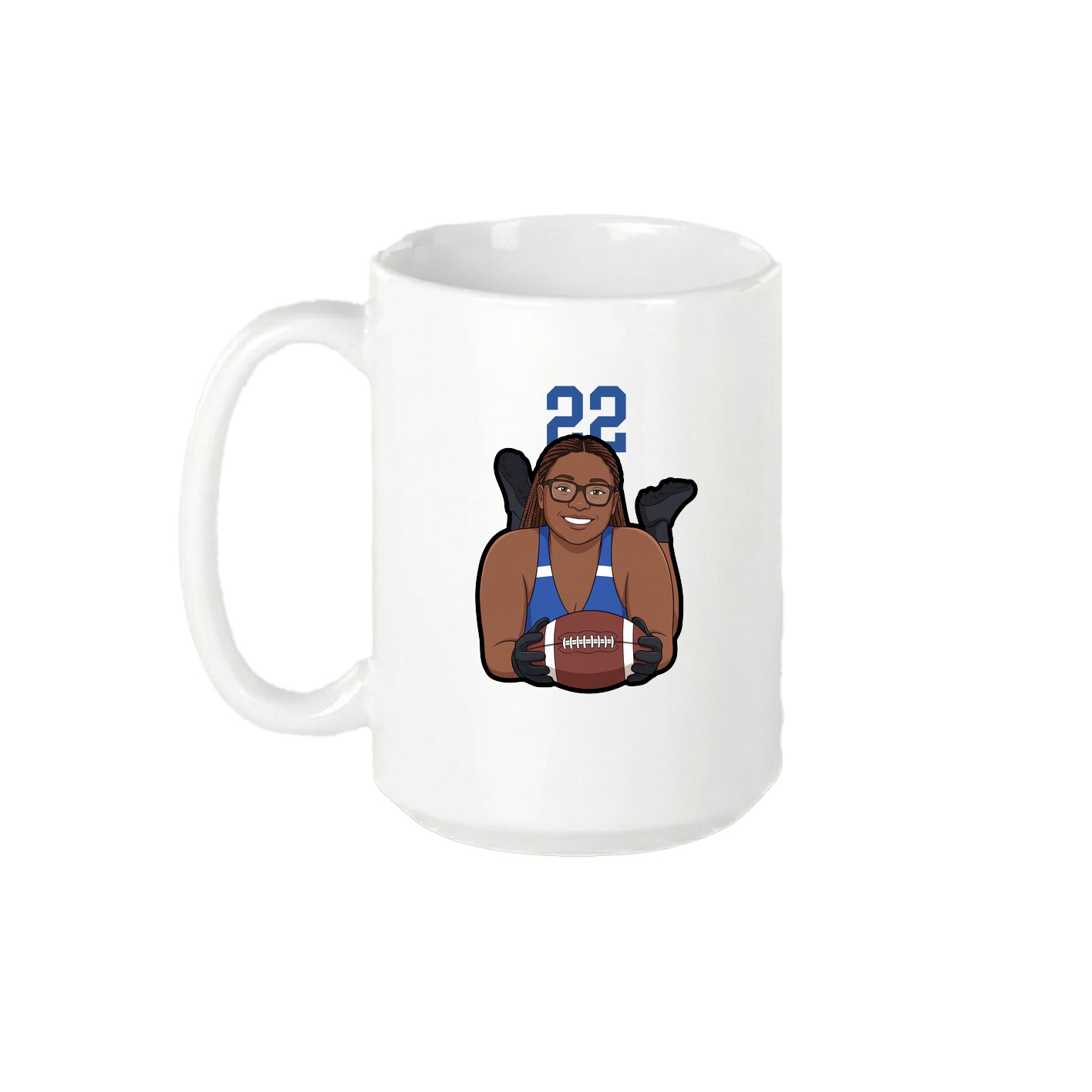 15oz Coffee Mug — Number Top in White