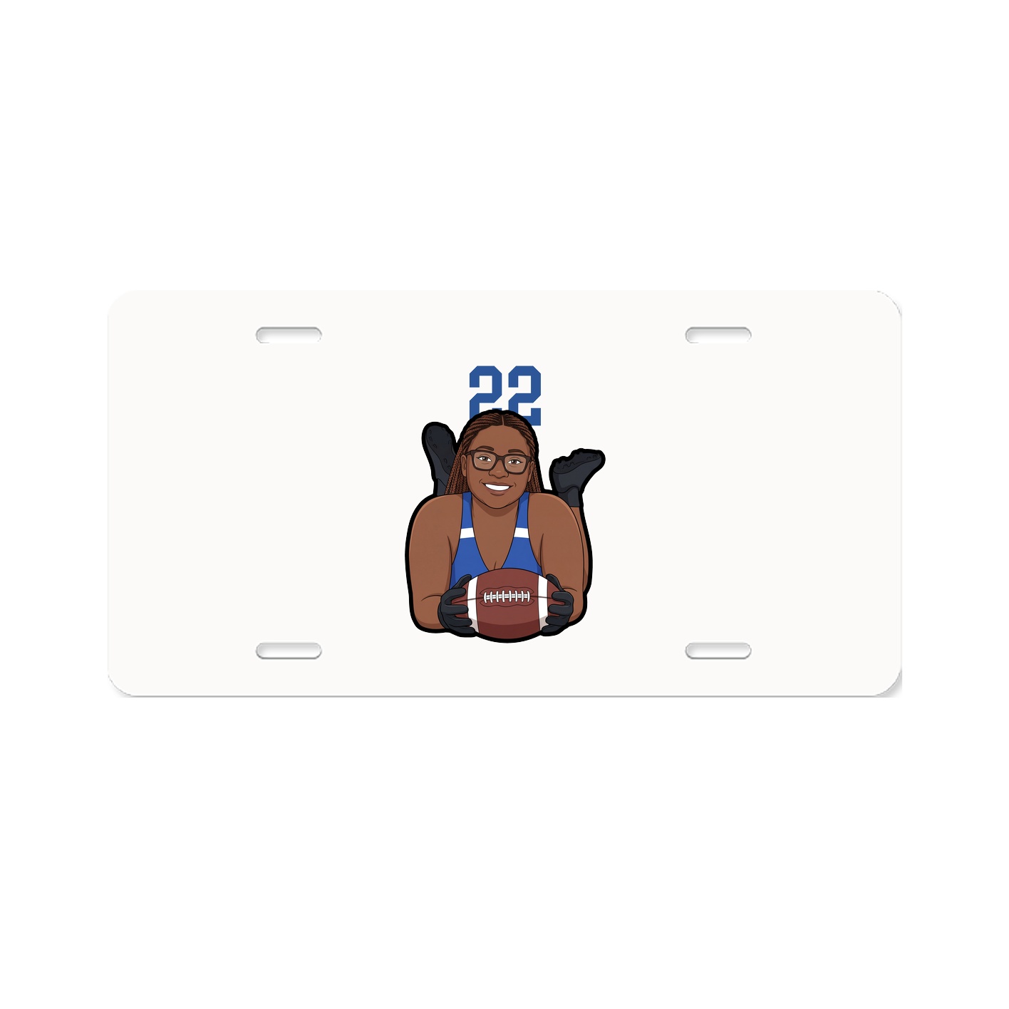 License Plate — Number Top in Classic