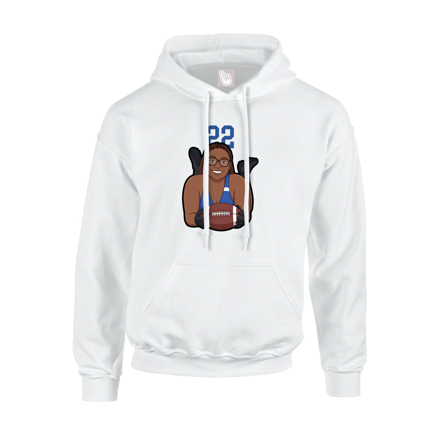 Hoodie — Number Top in White