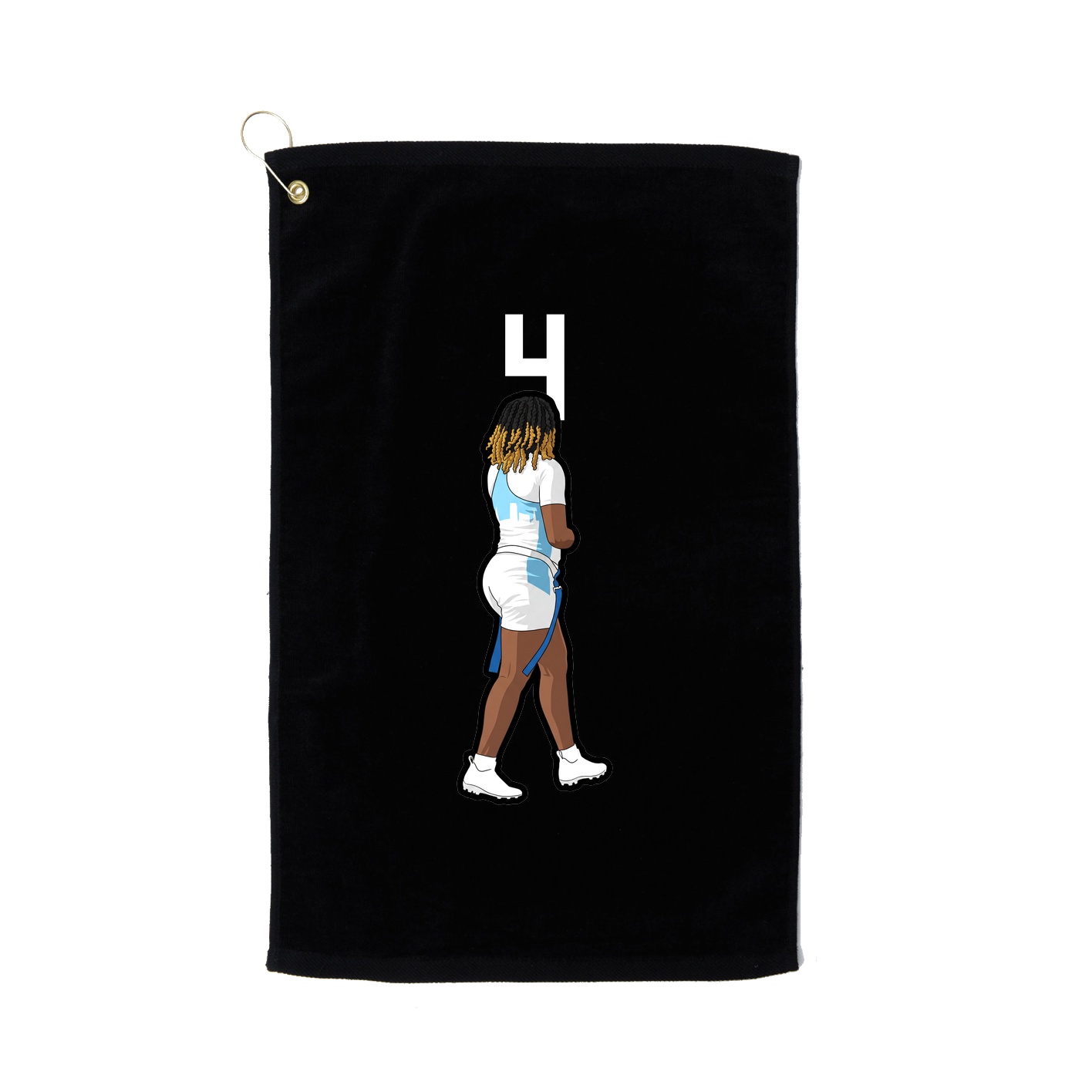 Golf Towel — Number Top in Black