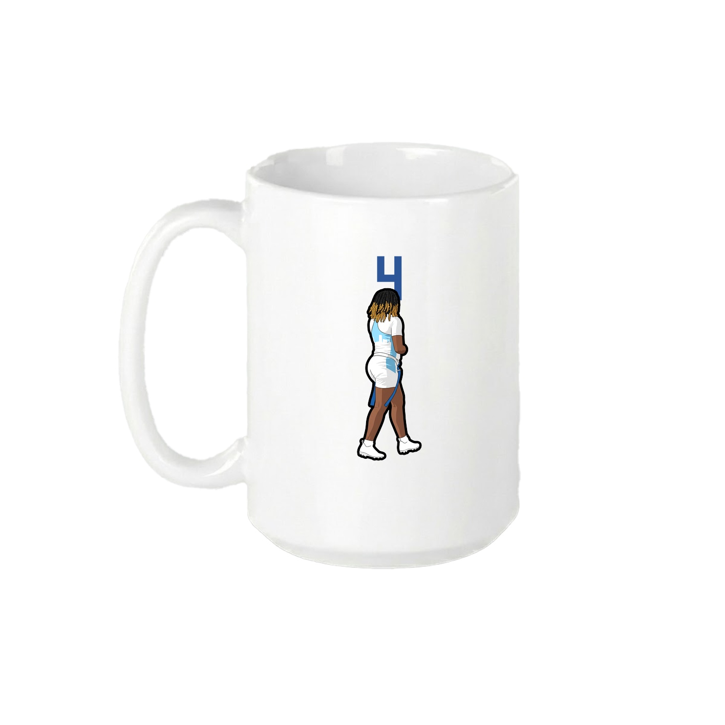 15oz Coffee Mug — Number Top in White