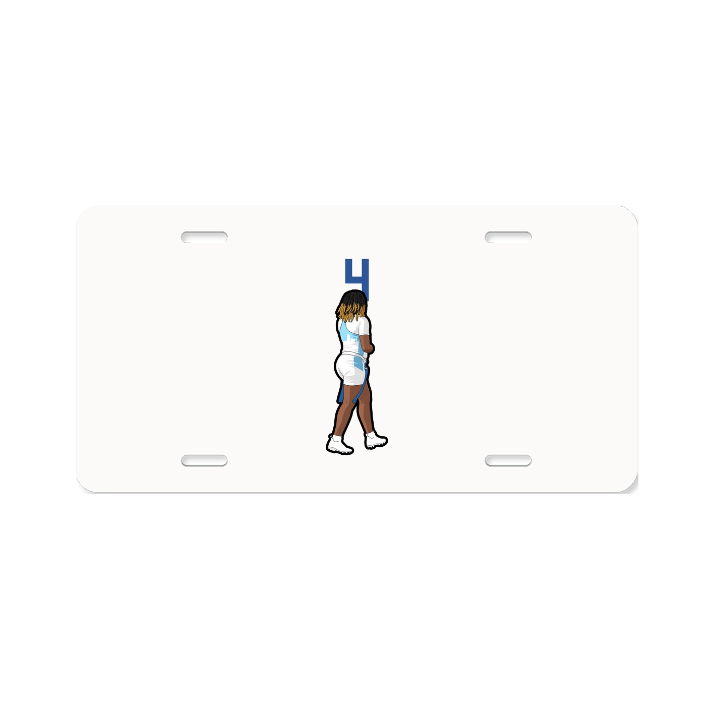 License Plate — Number Top in Classic