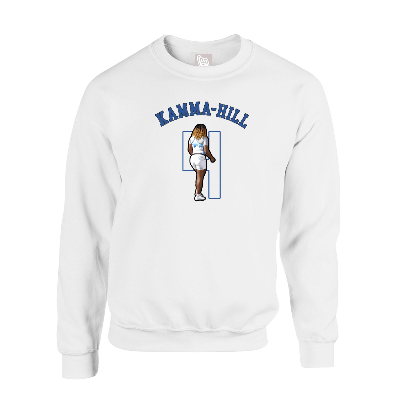 Fleece Crew — Shirsey Arch in White