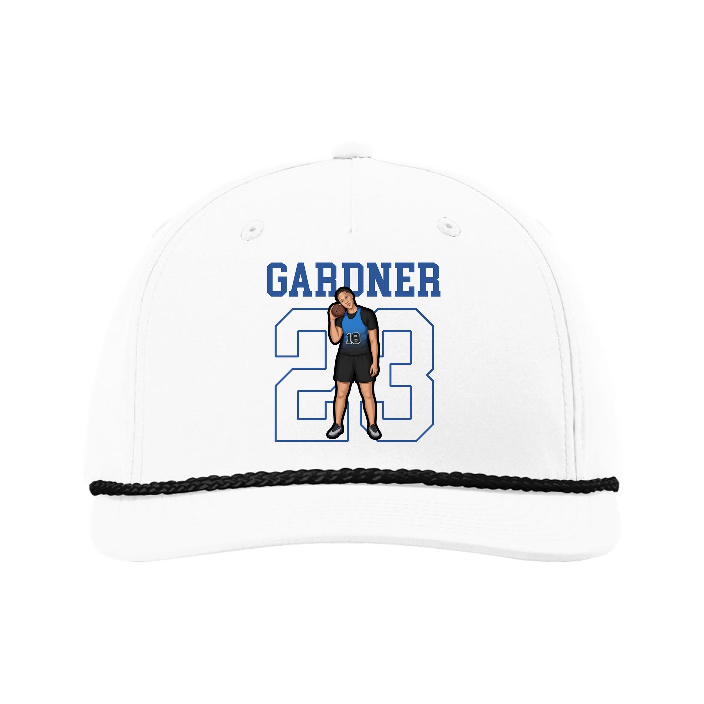 Five-Panel Classic Rope Cap — Shirsey in White