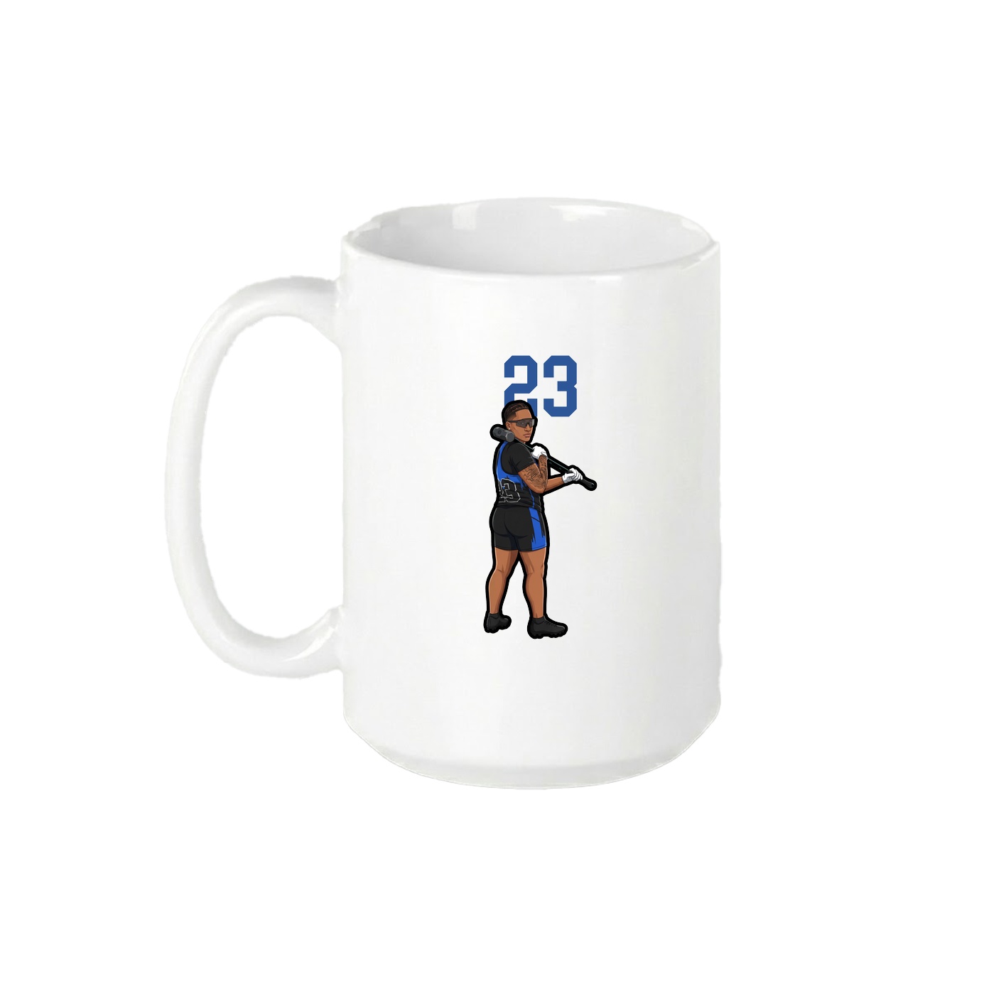 15oz Coffee Mug — Number Top in White