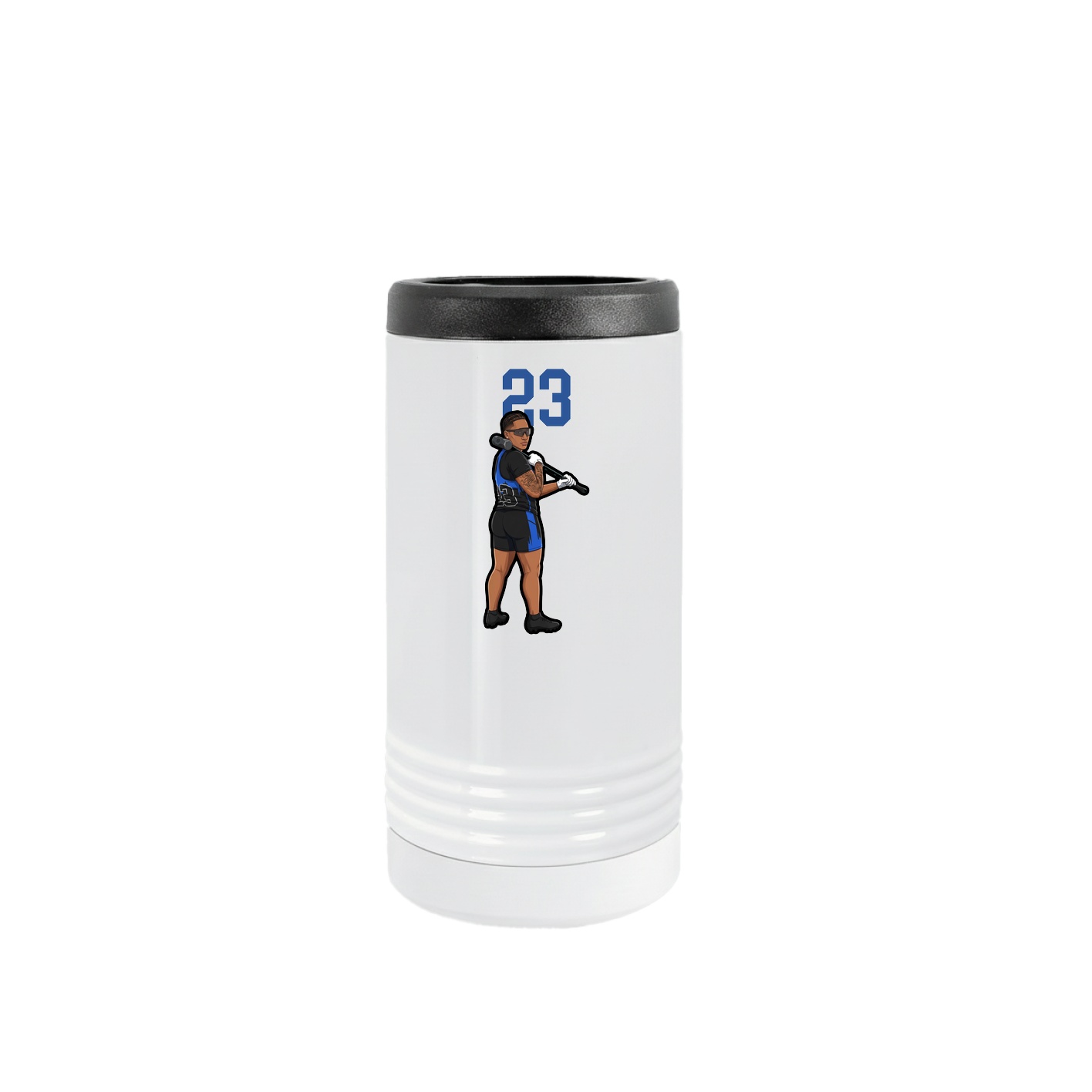 Slim Beverage Holder — Number Top in White